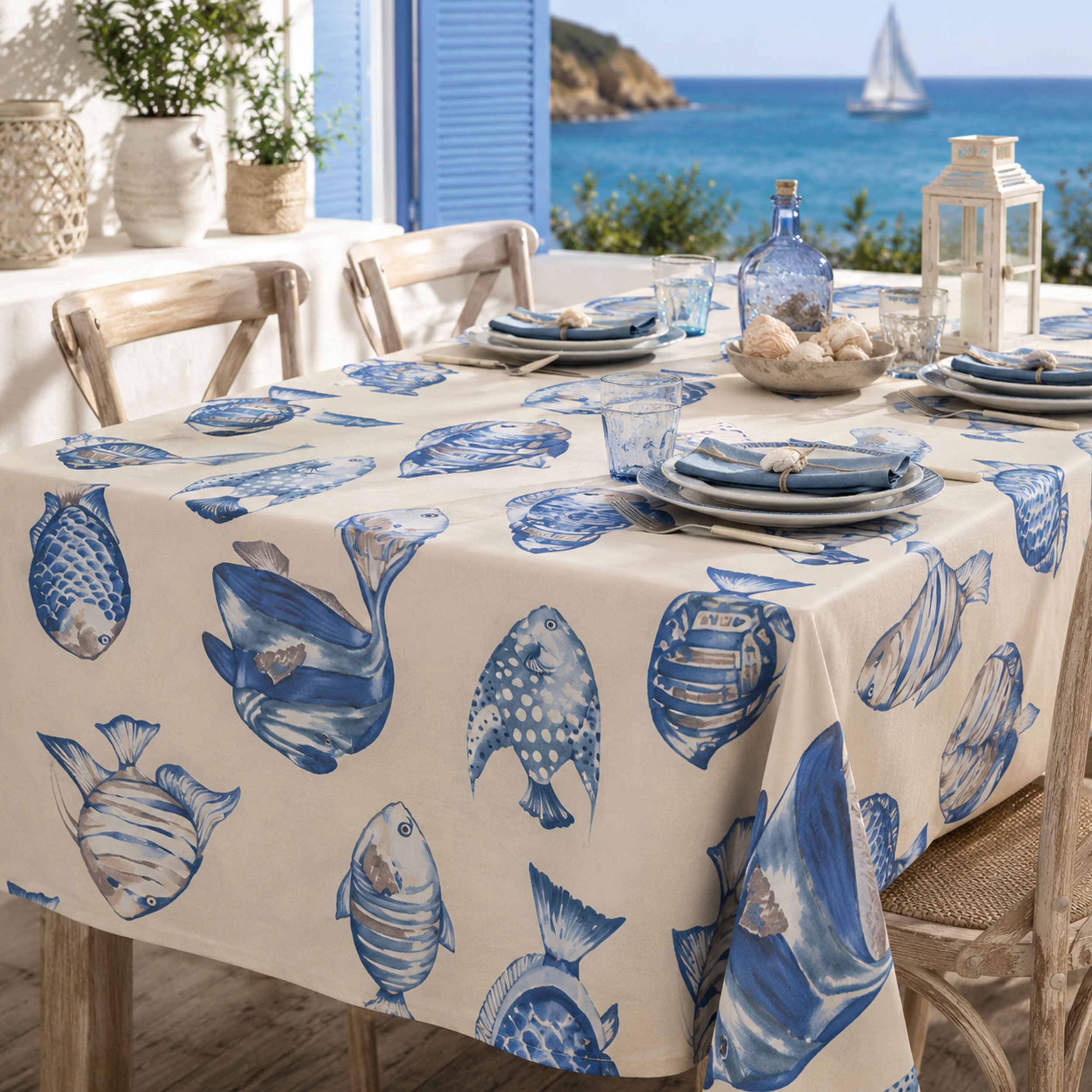 Panama Fantasy Big Fish Blue Image