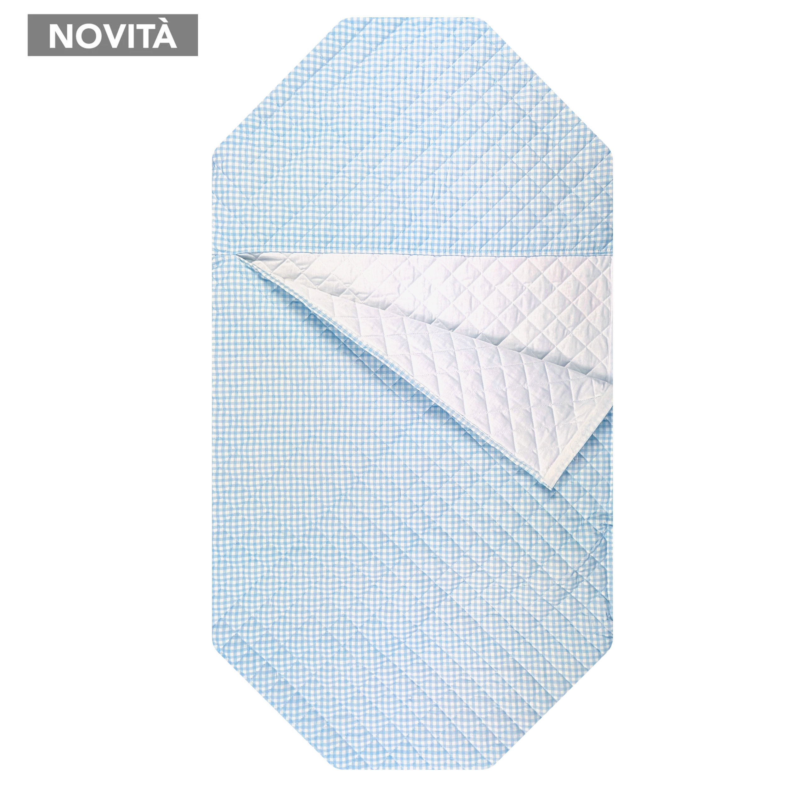 Shaped Sleeping Bag for Brandine Squares Light Blue