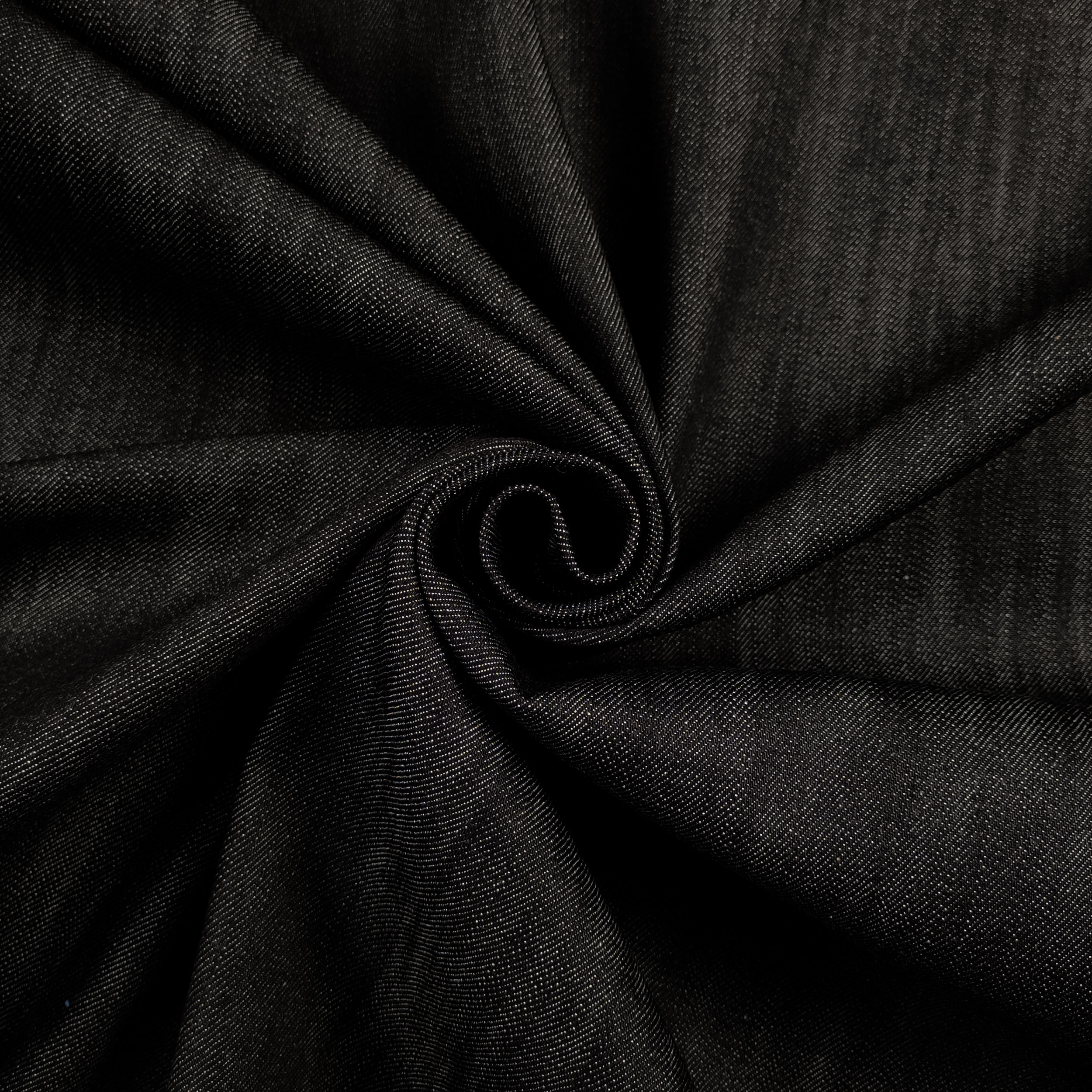 Black Melange Cotton Jeans Image