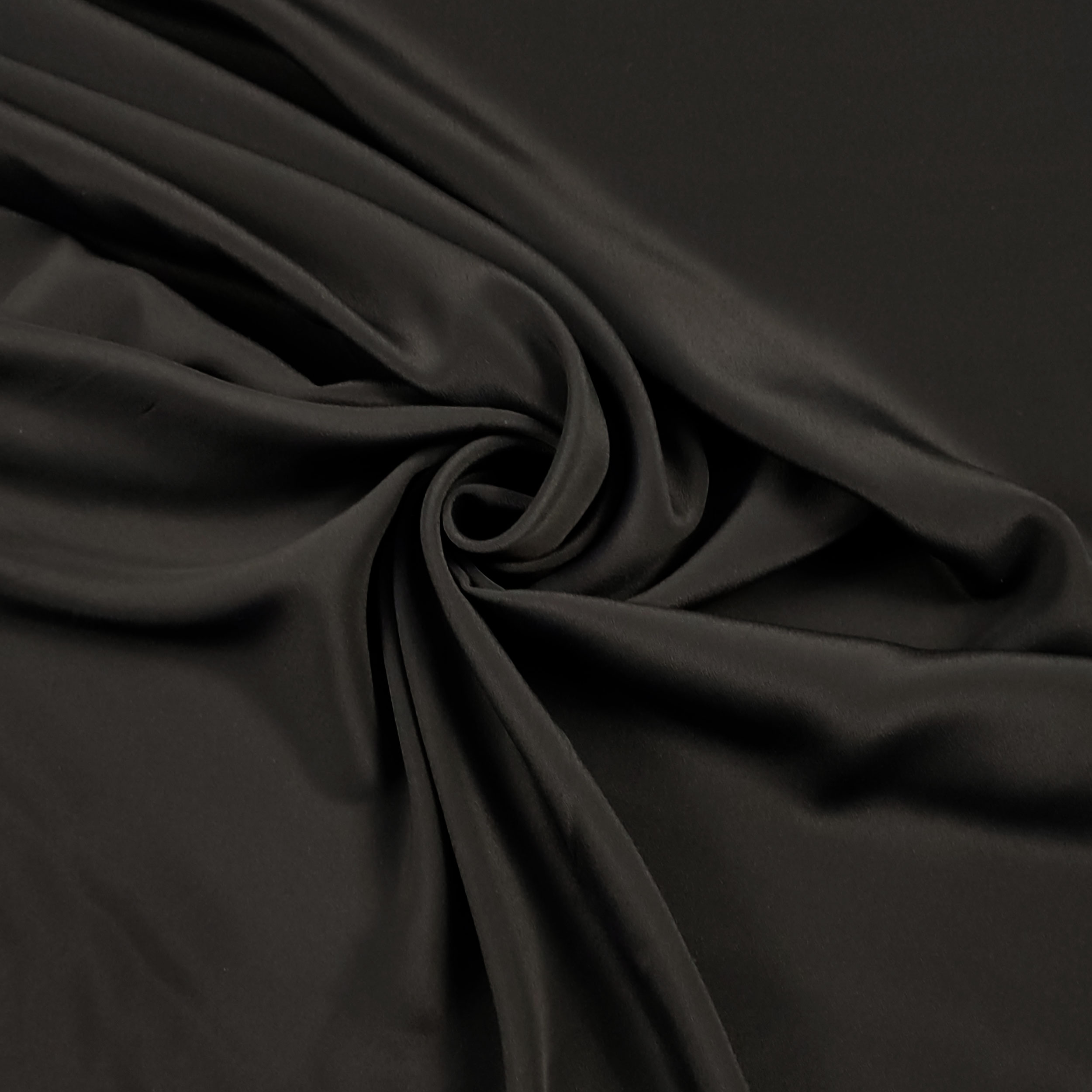 Crêpe de Chine Mixed Silk Black