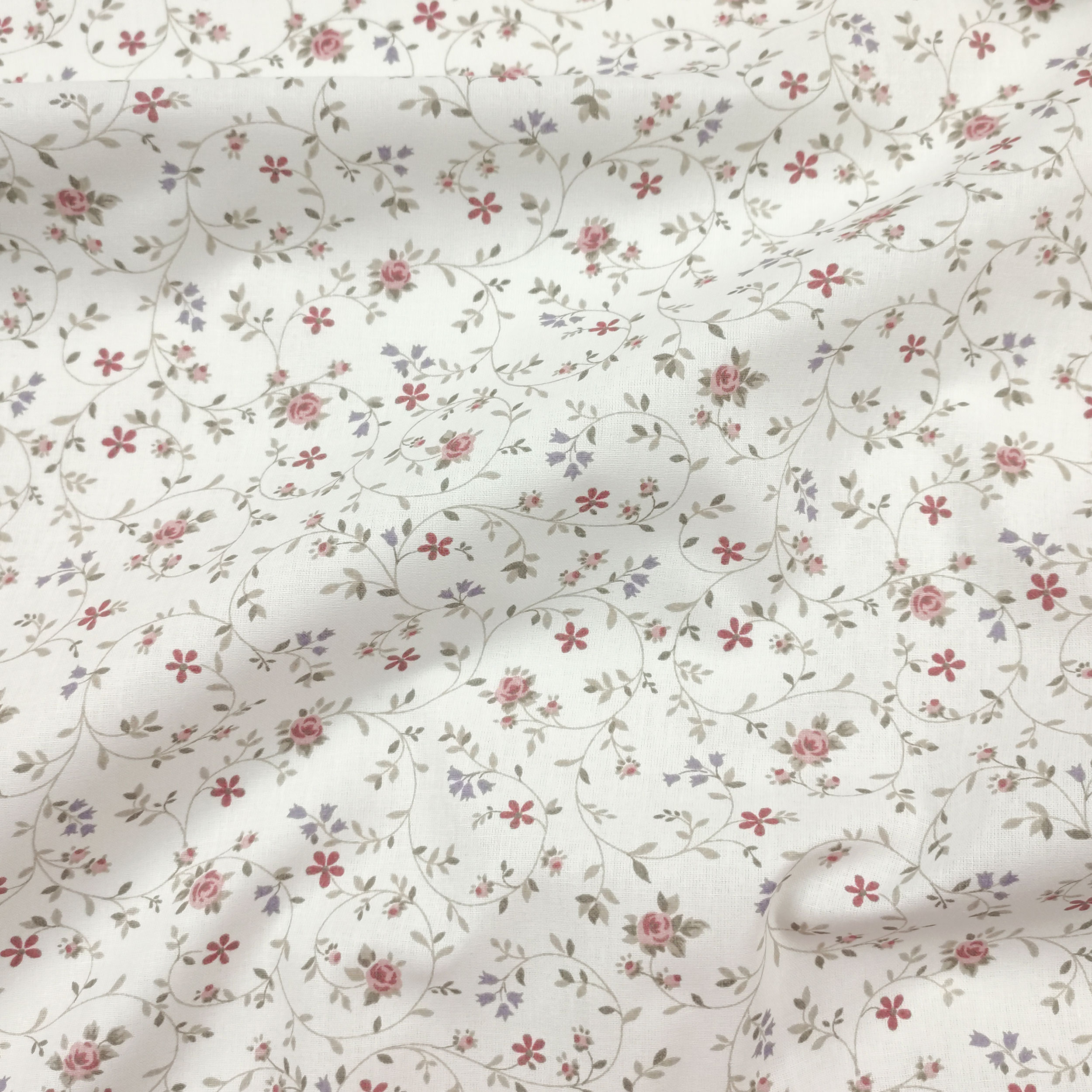 Baumwollstoff Rosa Blumen