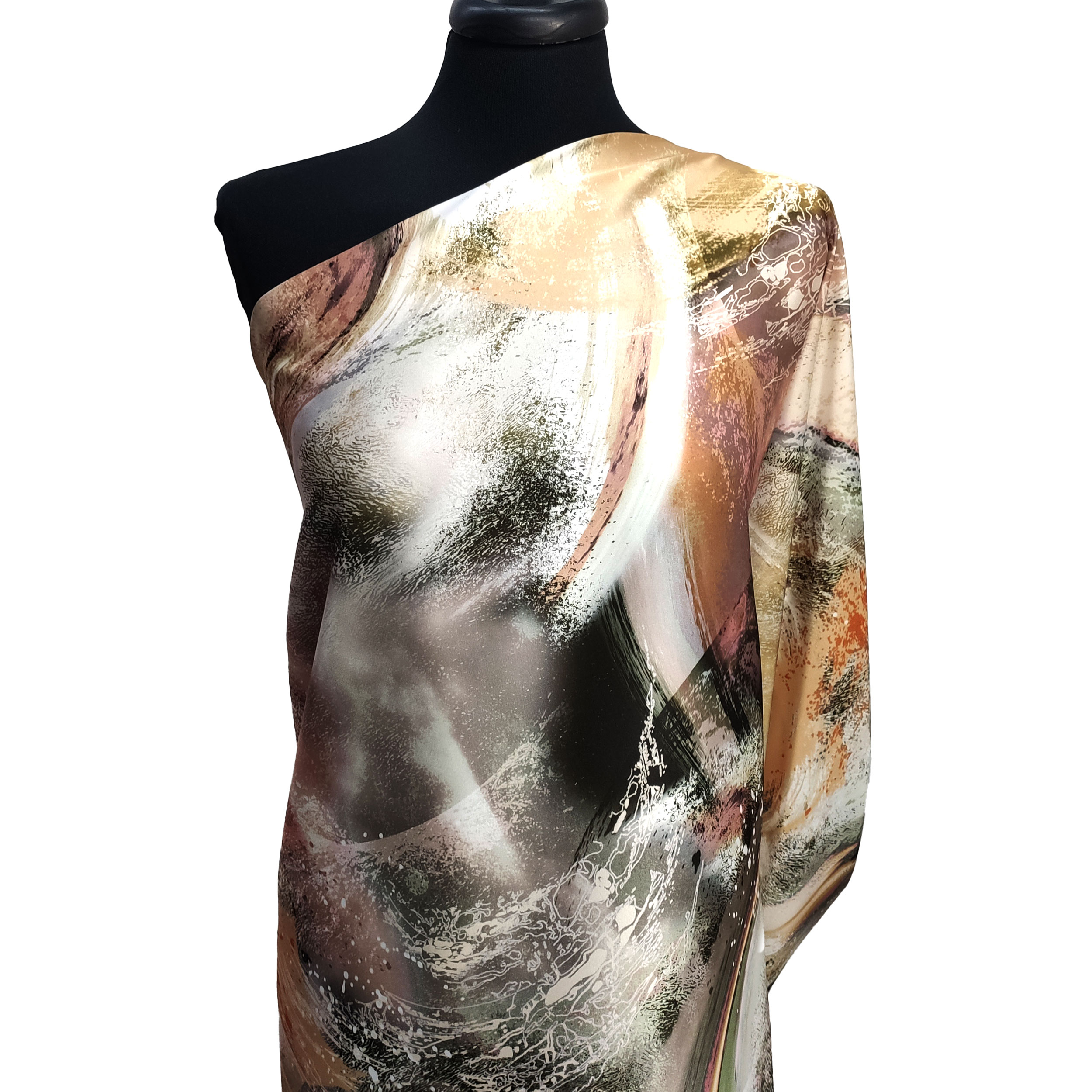 Conjunto de satén elástico estampado Alta Moda