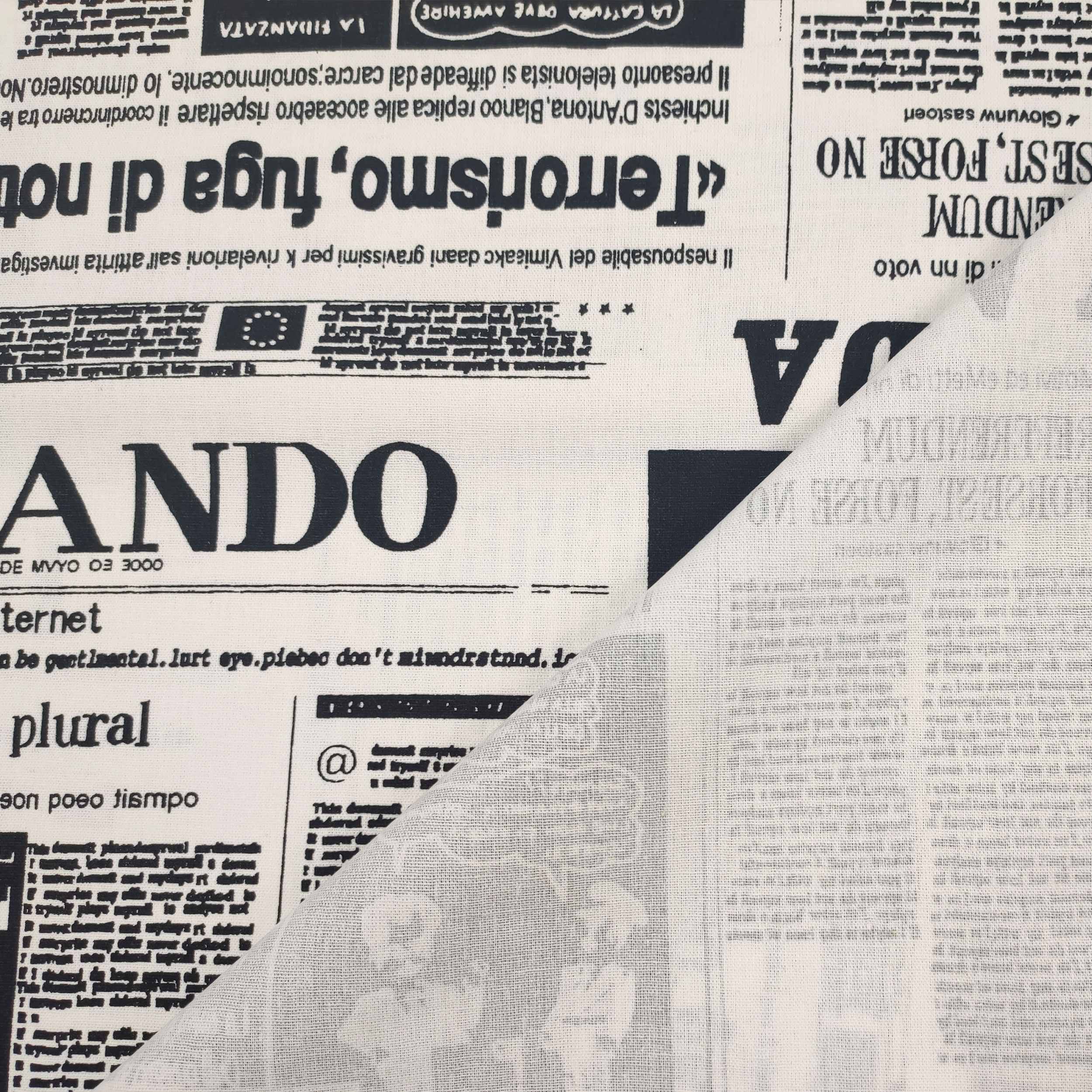 Cotton Newspaper Print  Image