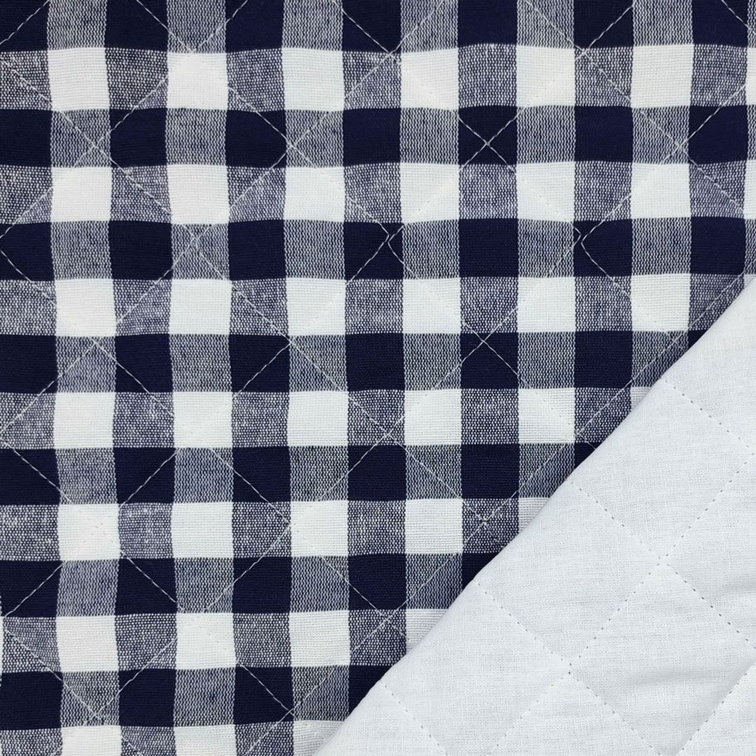 Quilted Gingham - Blue  Image