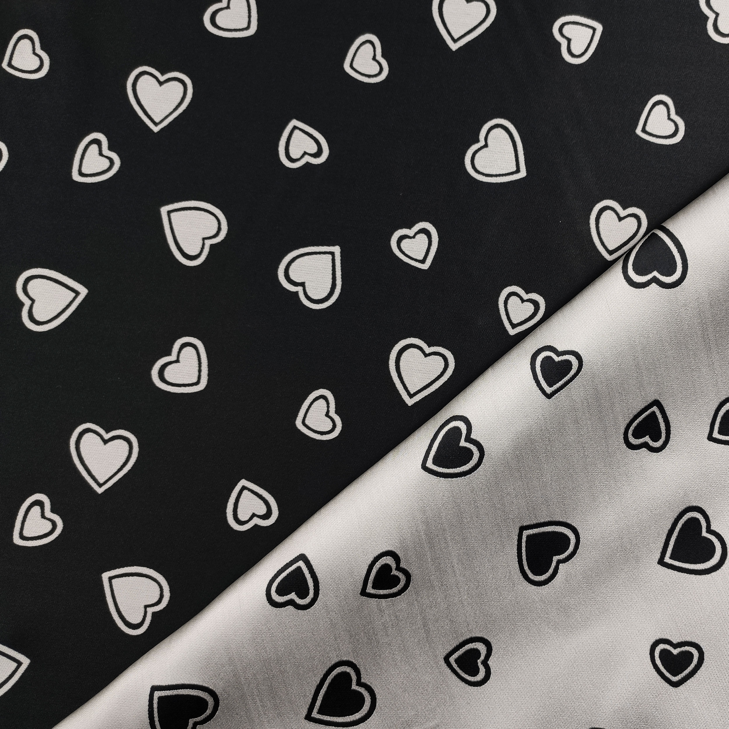 Double Soft Satin Fashion Hearts
