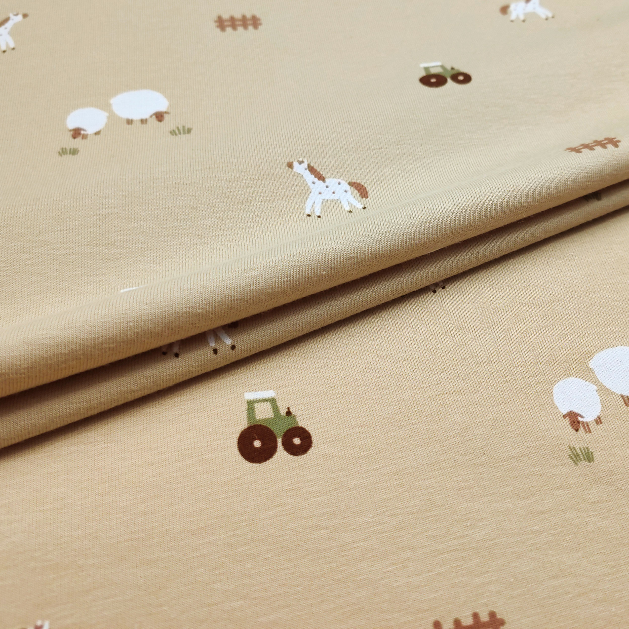 Fond de ferme en jersey de coton beige