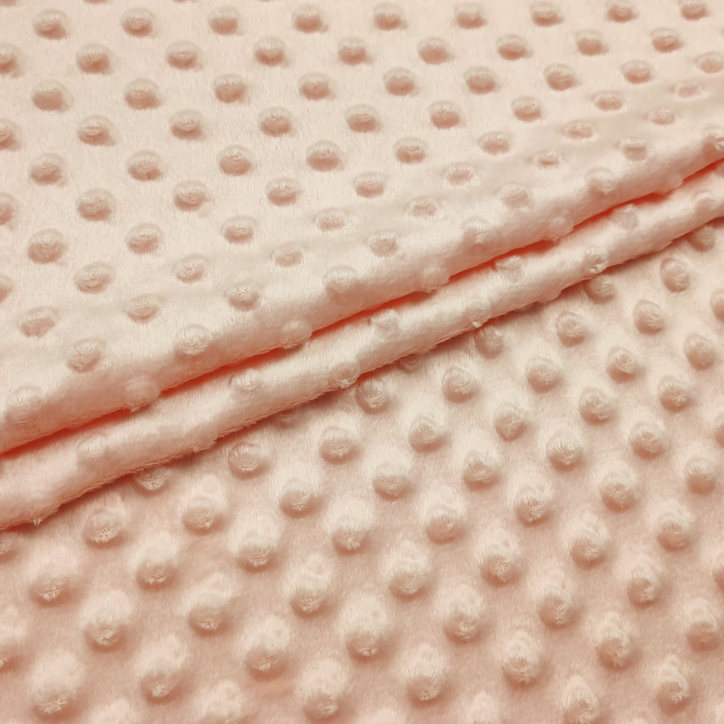 Tela Minky Dots Peluche Salmón Claro