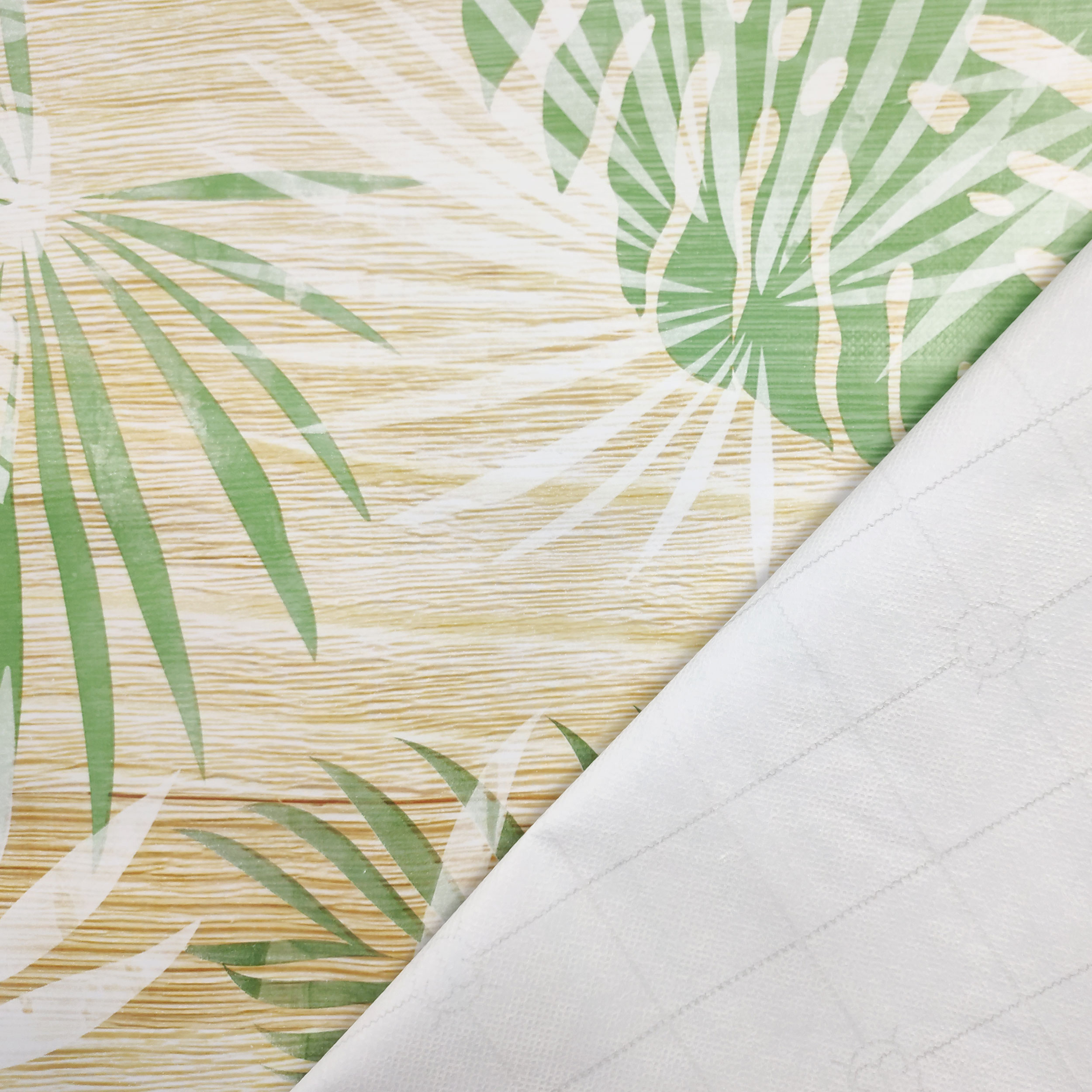 Waxed Tablecloth Fabric Tropical Leaves