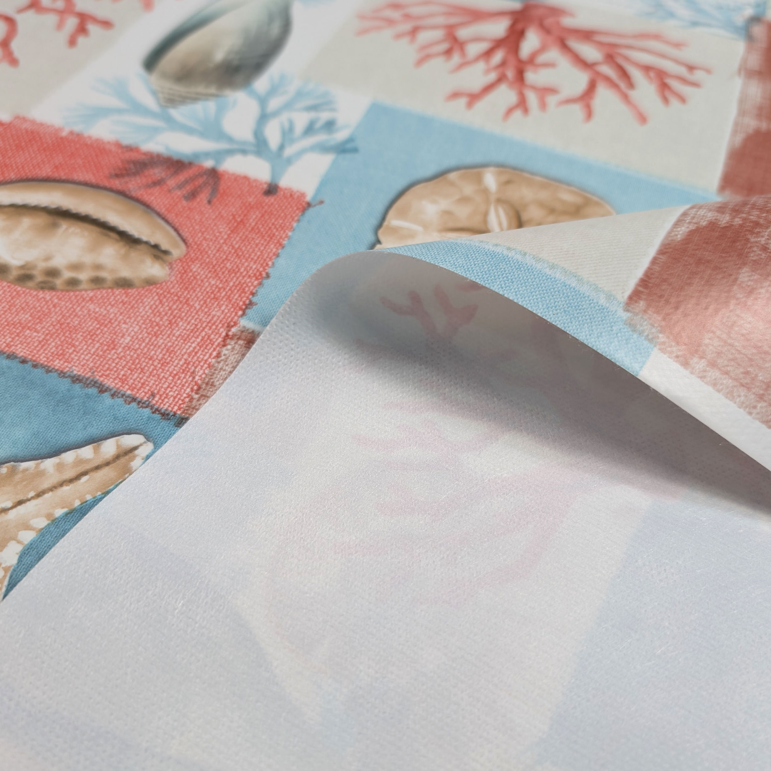 Fabric for Maritime Patterned Laminated Tablecloth Image