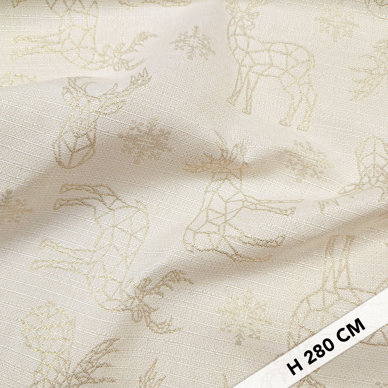 Christmas Jacquard with Reindeer Silhouette Image