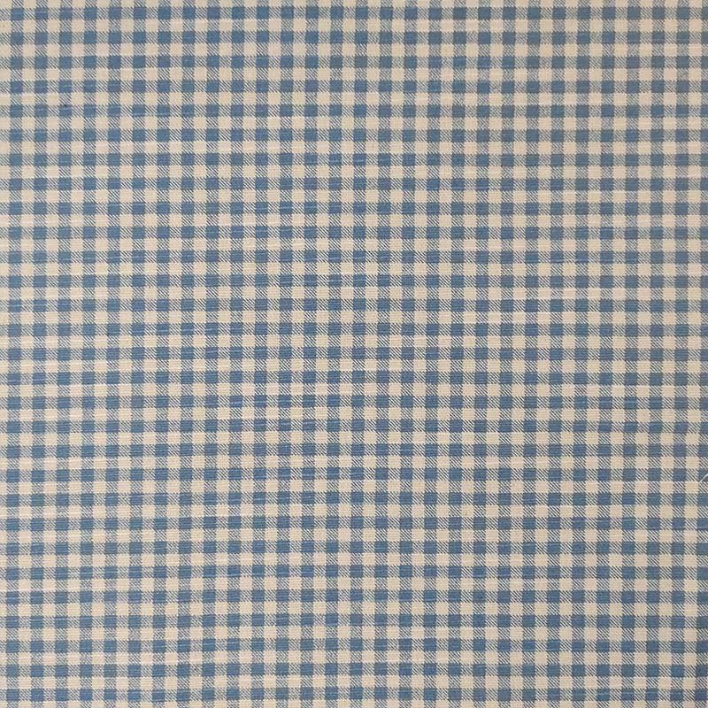 Tissu de coton à carreaux bleu clair Image
