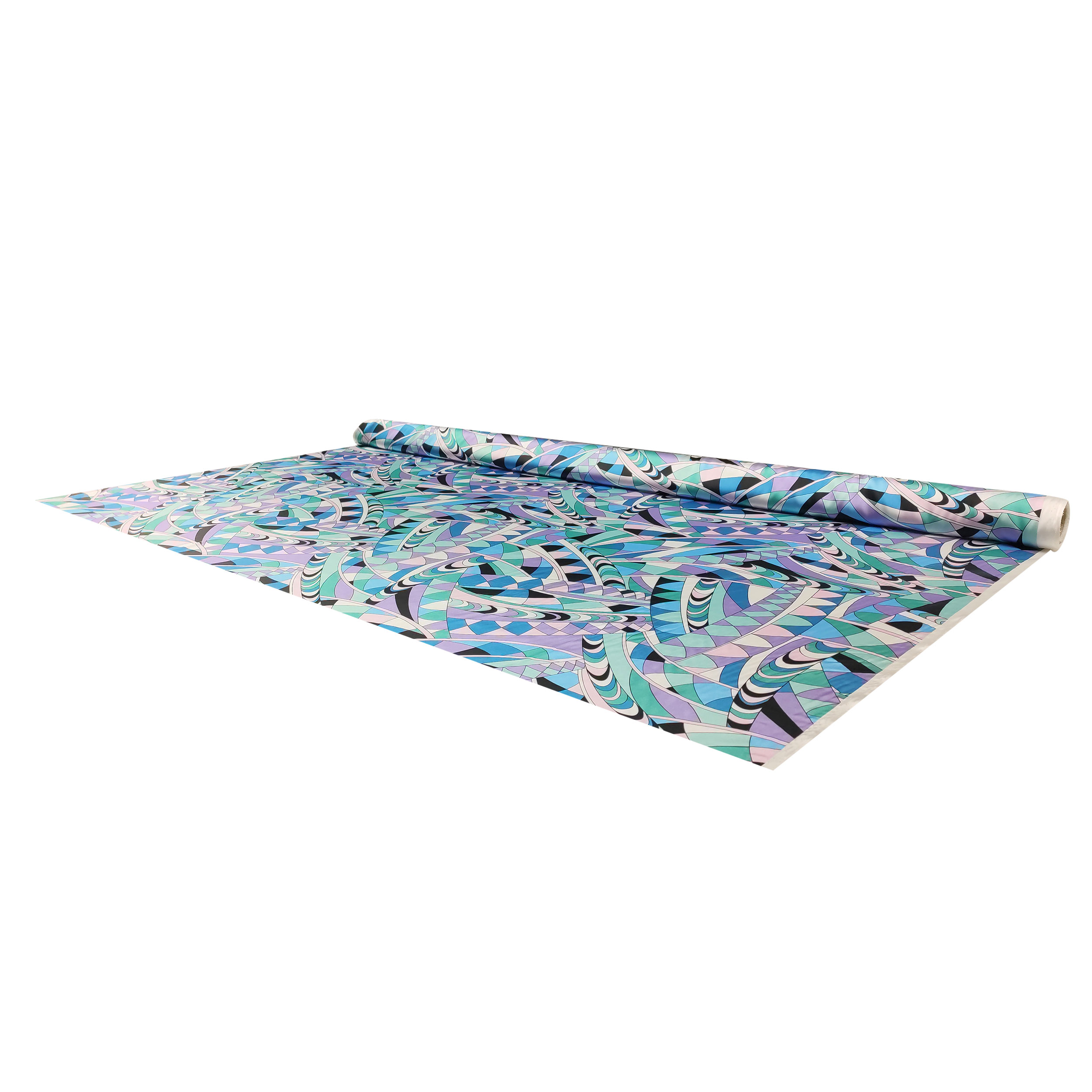 Conjunto de satén elástico Fashion Abstract Pattern Tonos fríos