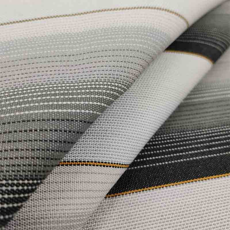 Outdoor Sun Fabric Shaded Stripe Black Image