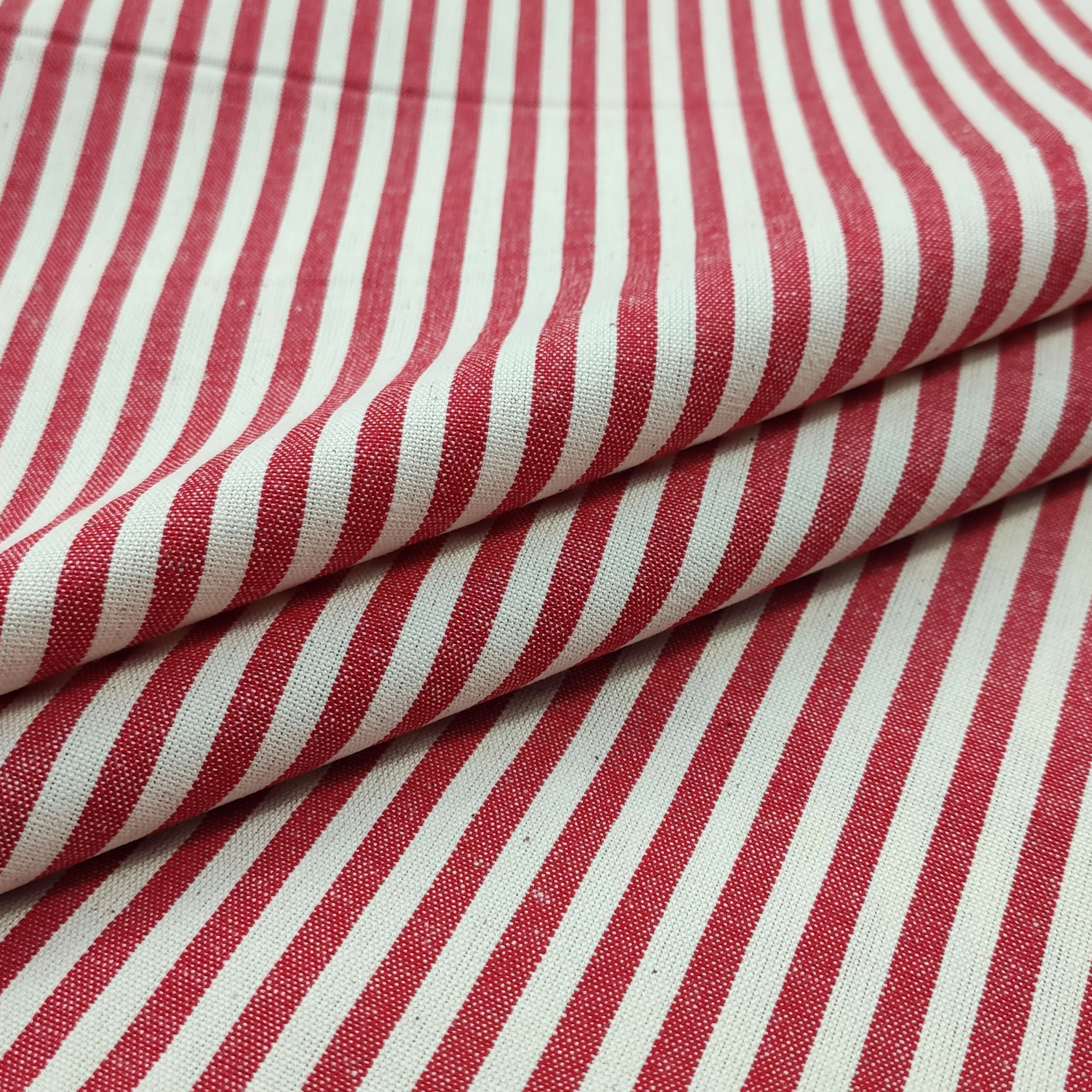 Pure Cotton Striped Tablecloth Fabric Image