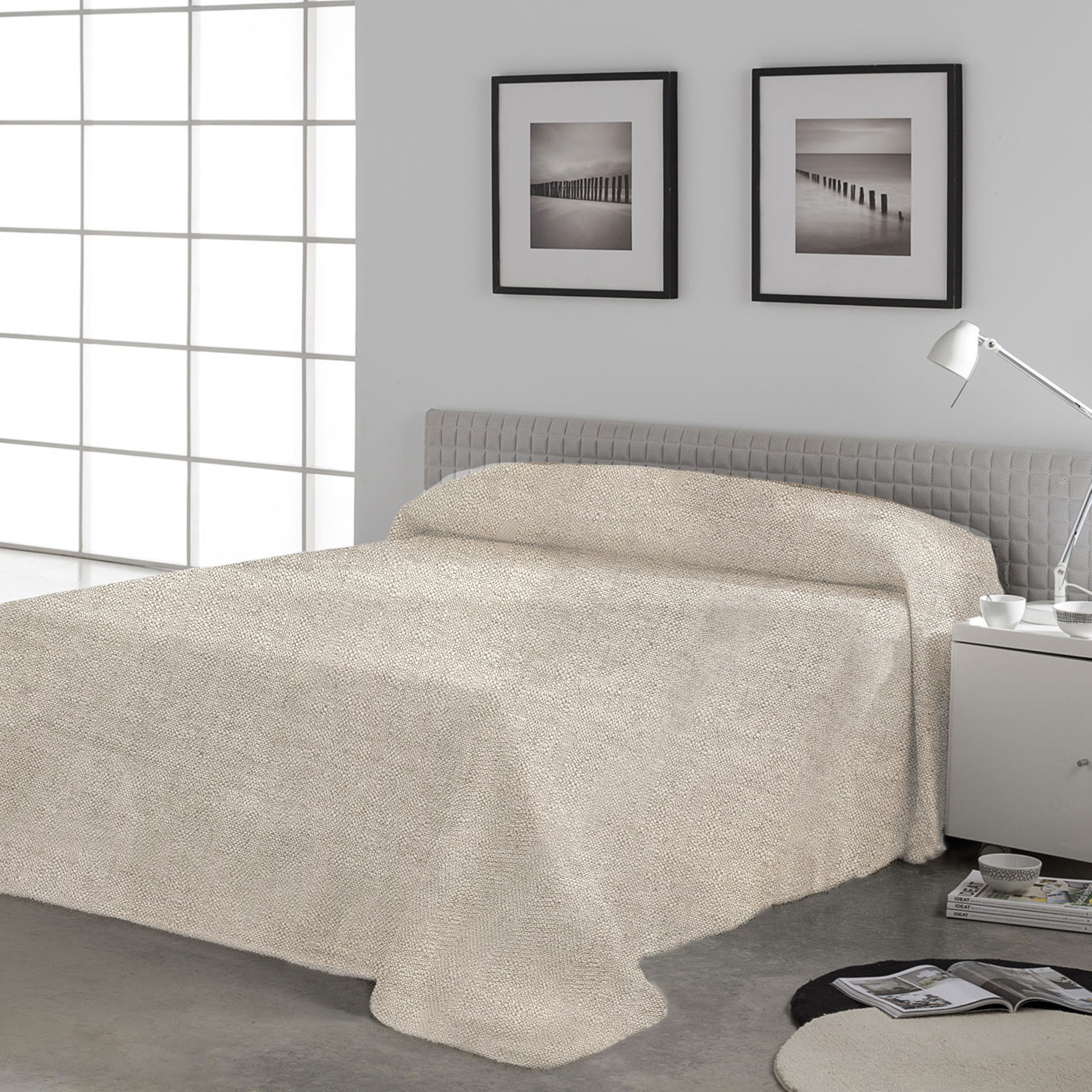 Jacquard Fabric Cover Beige Image
