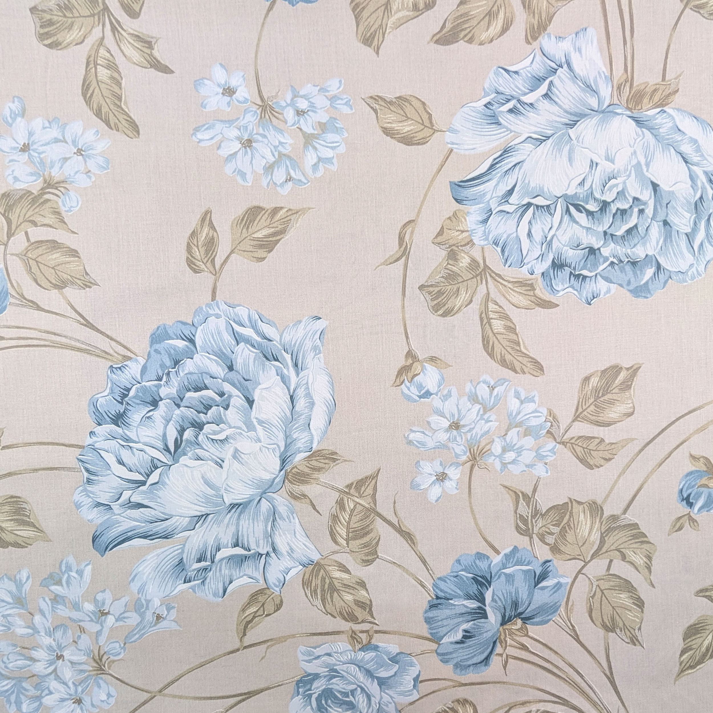Blue Flower Cotton Sheet Image