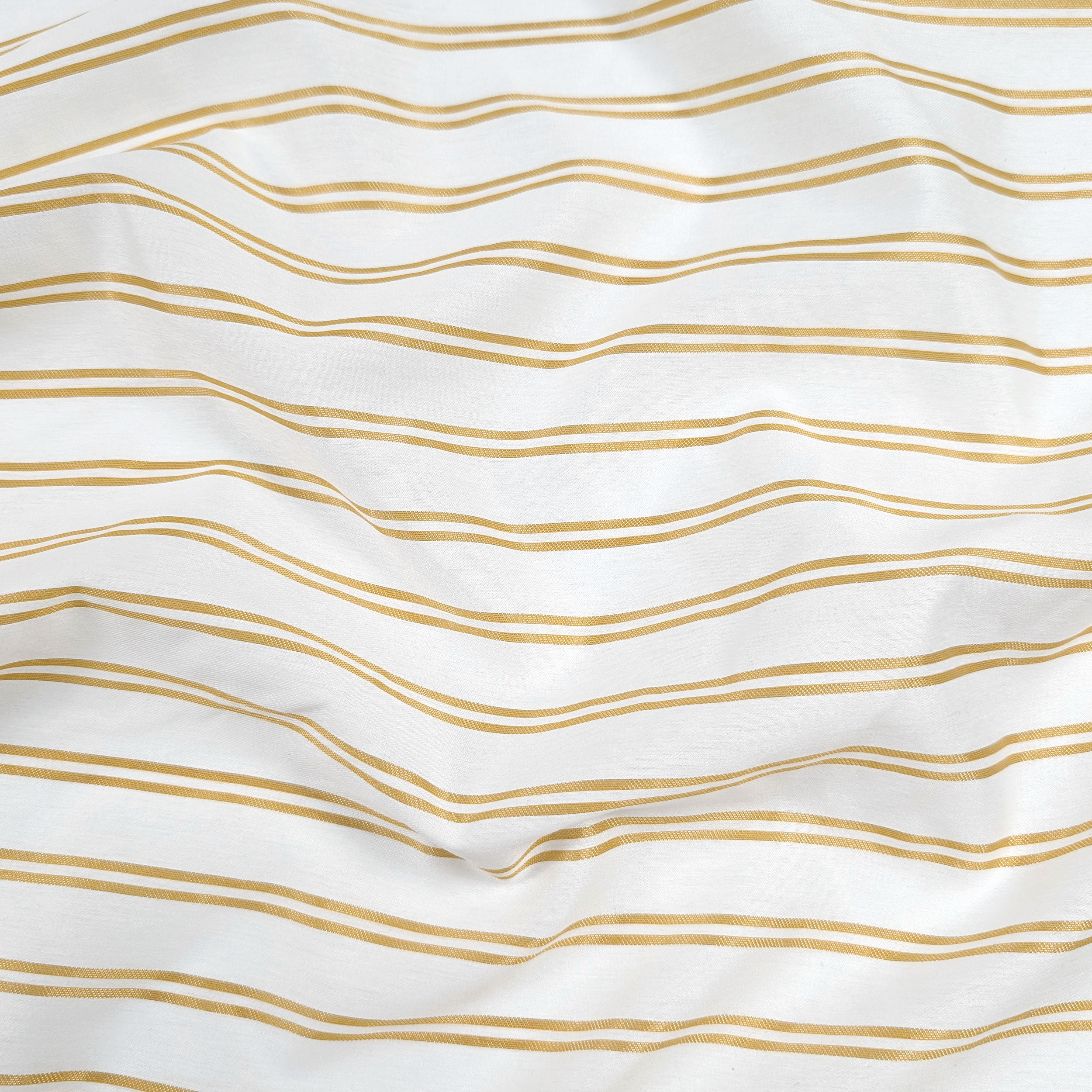 Viscose Fashion White Stripe Gold Image