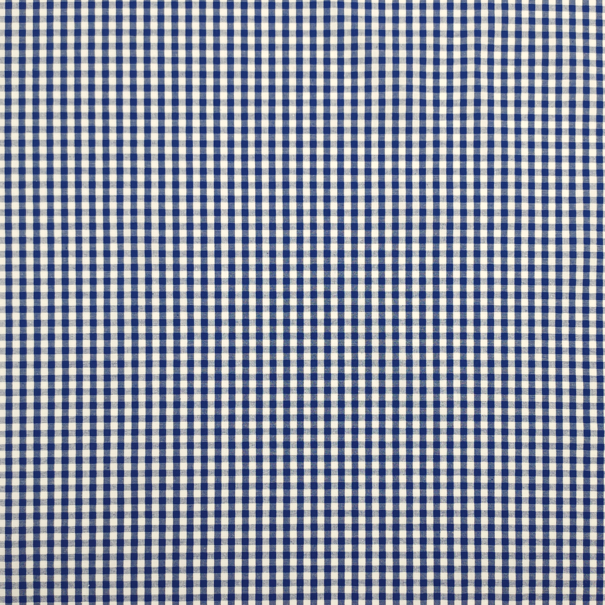 Algodón elástico de peso medio Check Blue