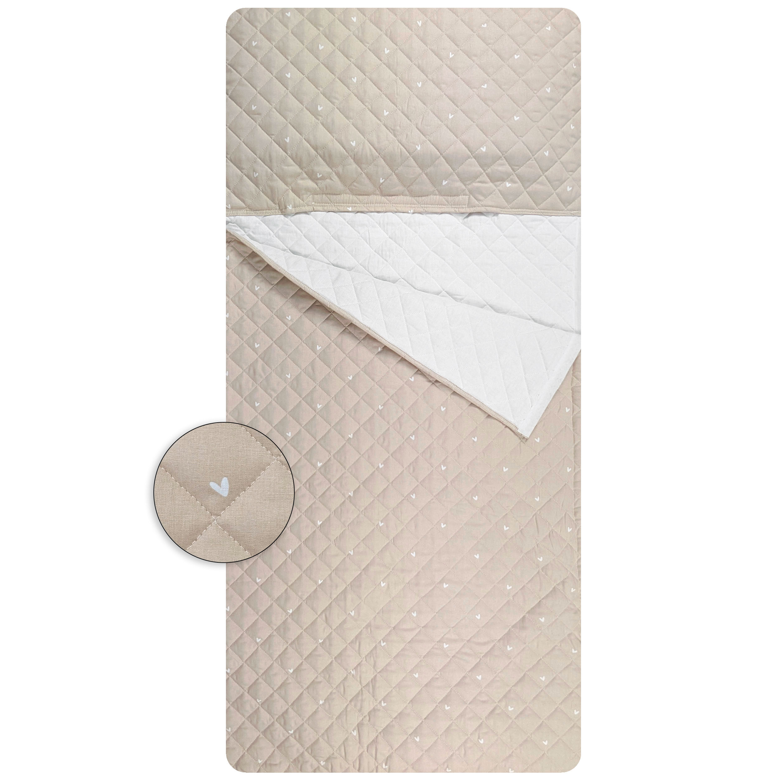 Sleeping Bag Hearts Background Beige Image
