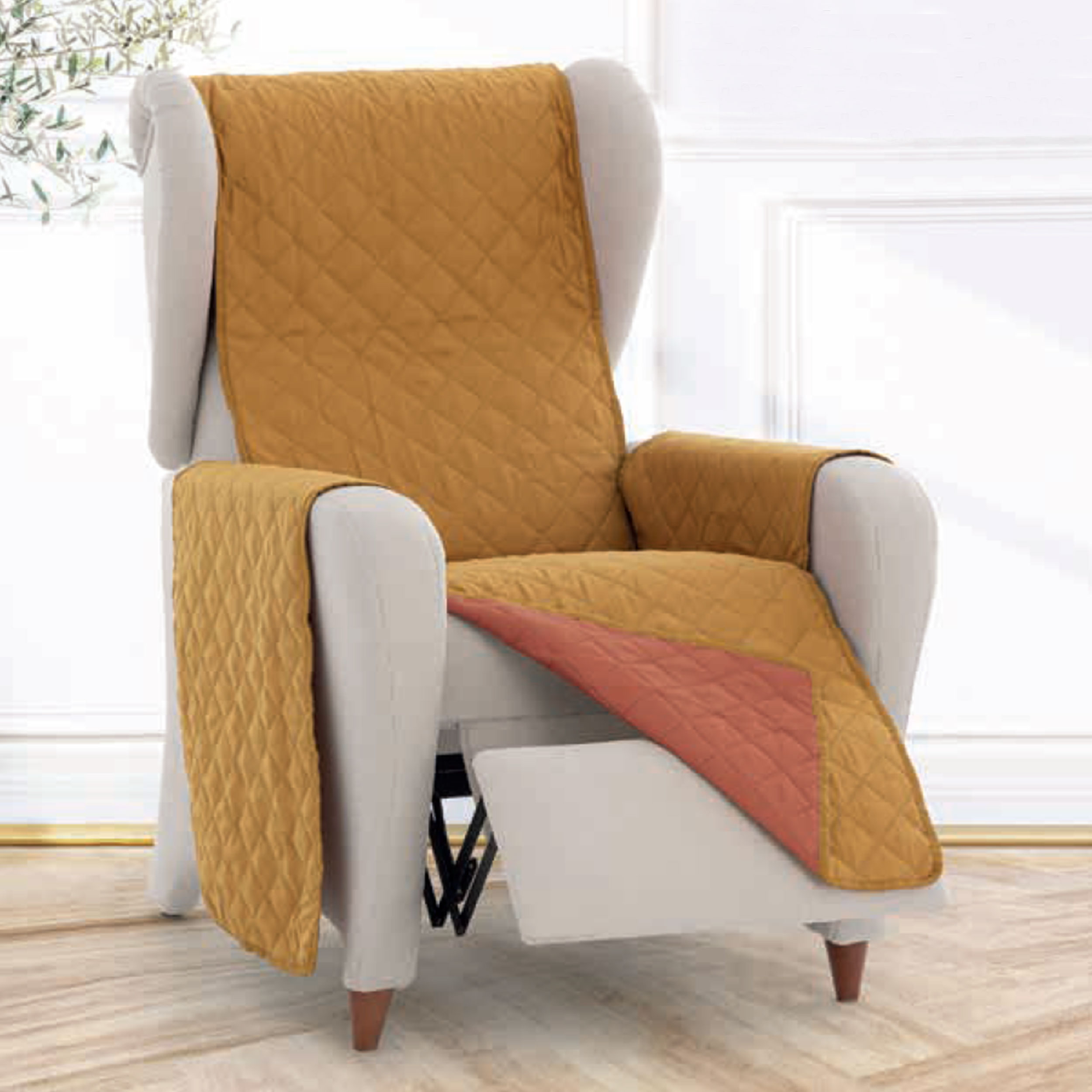 Double Sided Quilted Sofa Cover Image