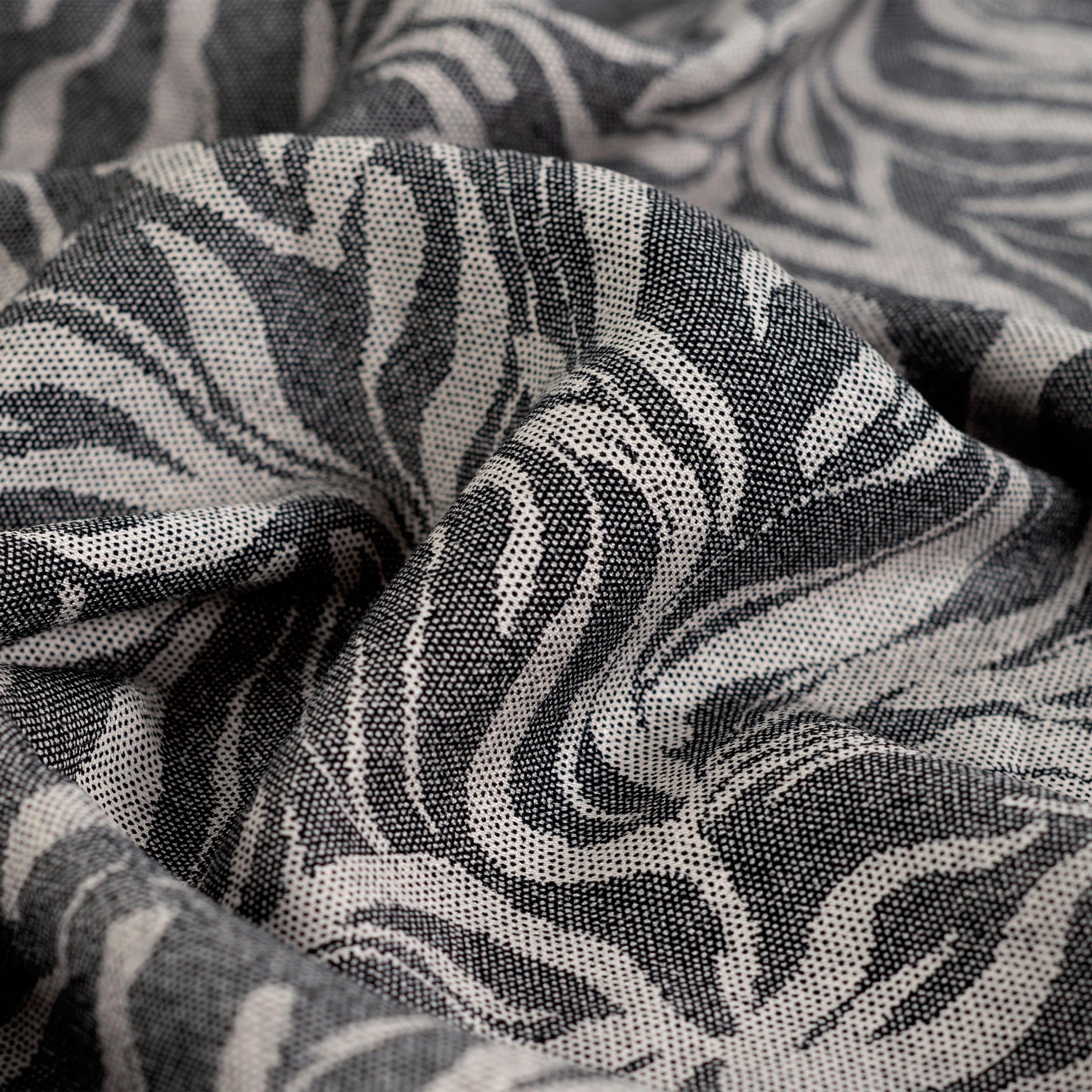 Viscose Abstract Leaves Black Background Image
