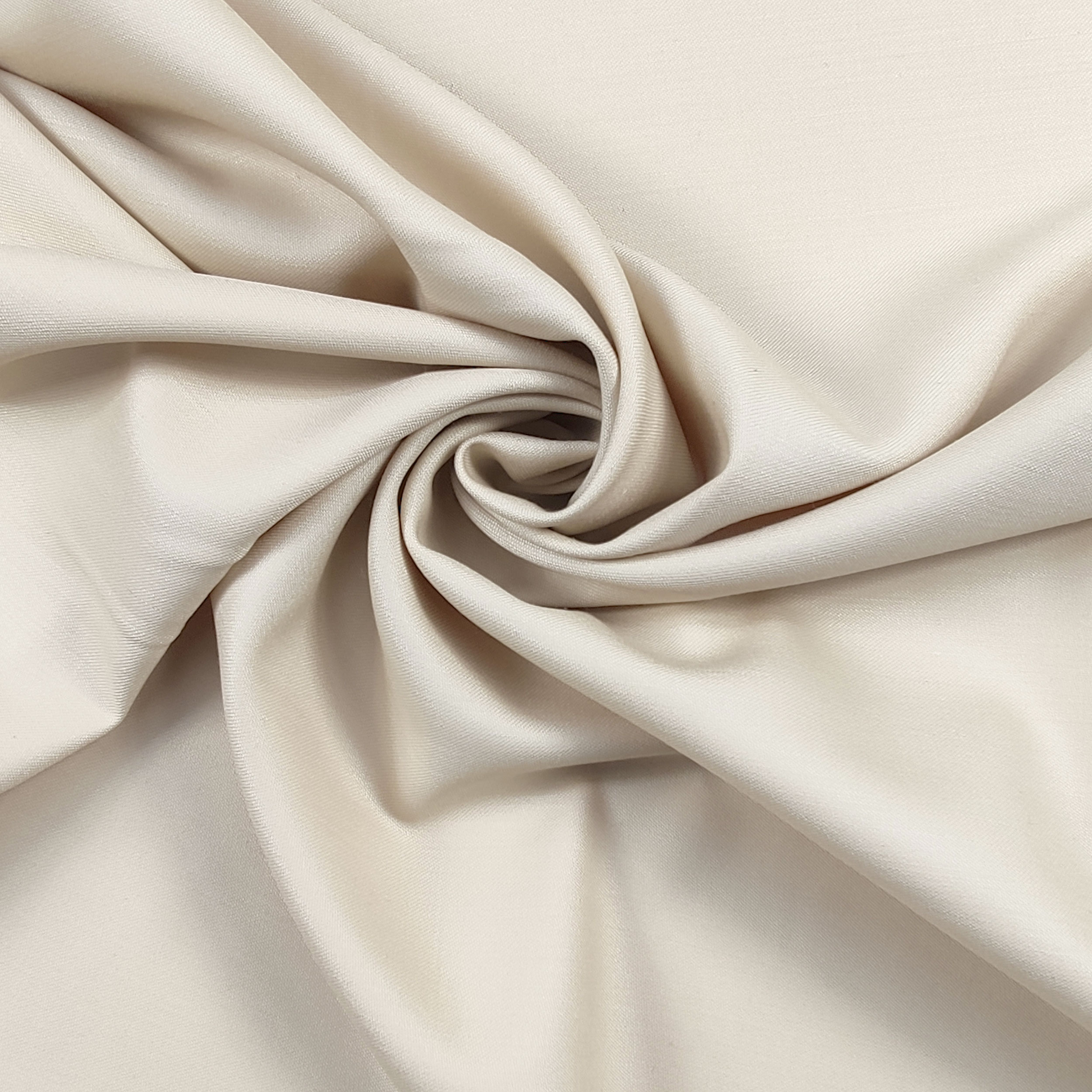 White Stretch Wool Satin Image