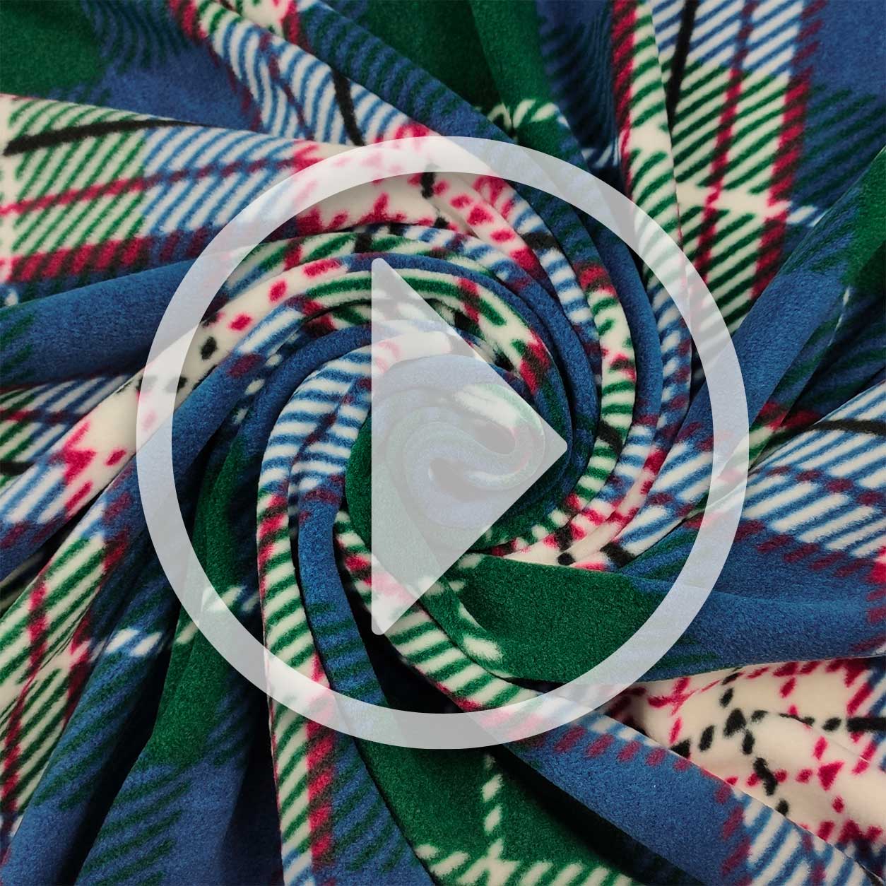 Polar Fleece - Blue Tartan  Image