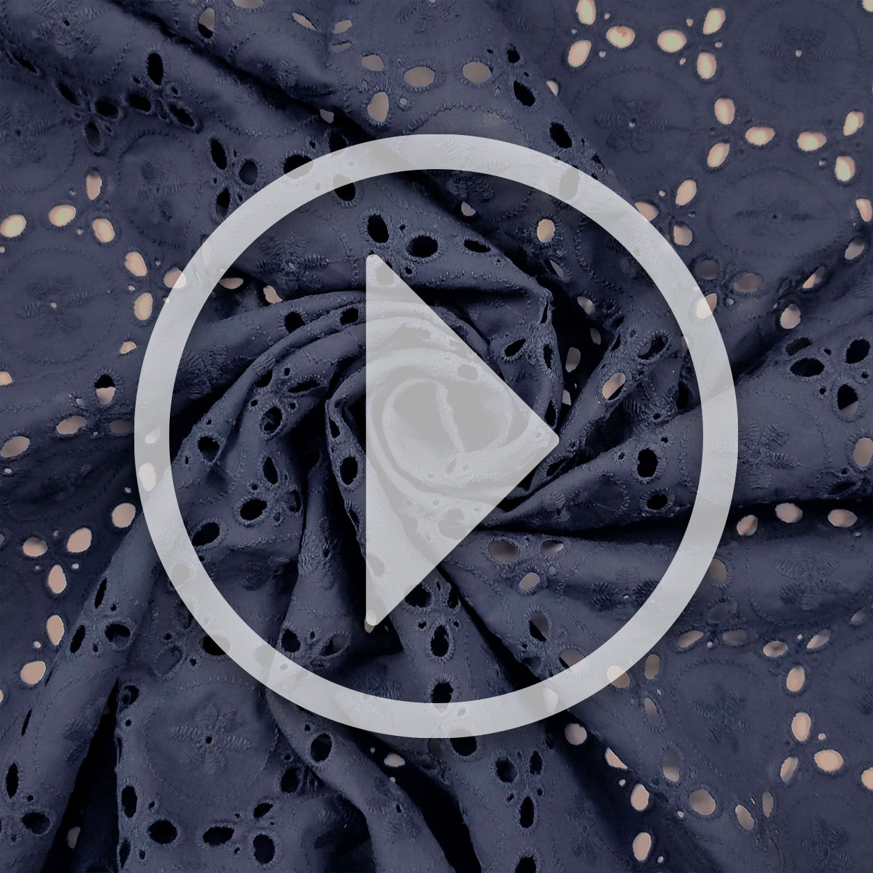 Double Edges Broderie Anglaise - Blue Image