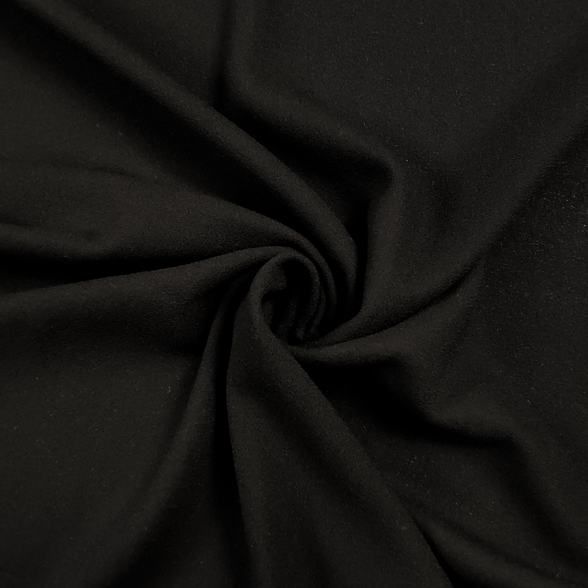 Handkrepp aus reiner Wolle Schwarz