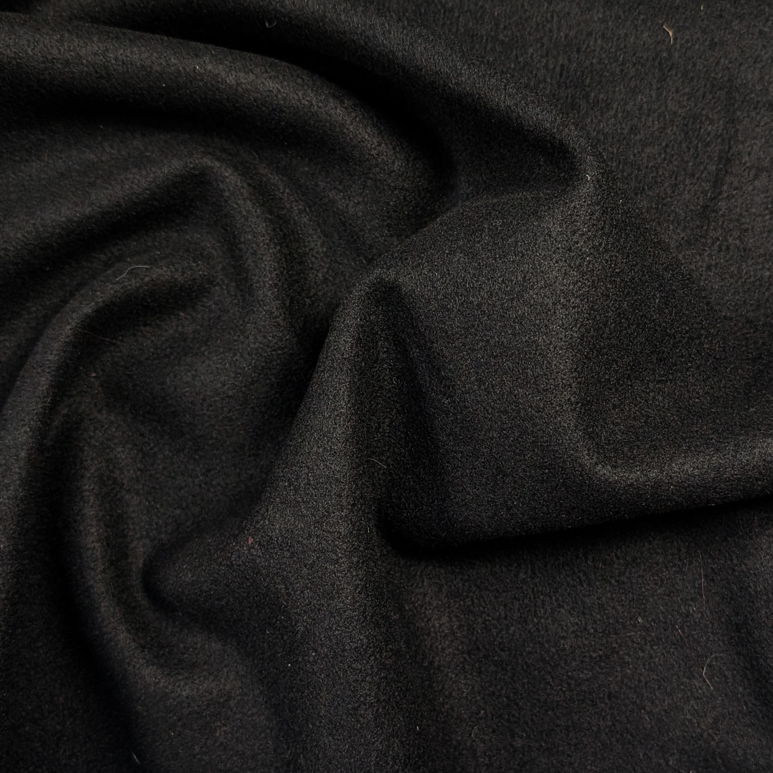Black Wool Blend Winter Coat Image