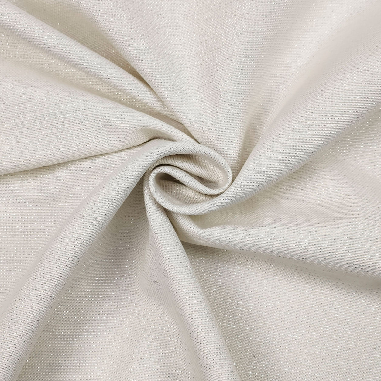Tissu en coton mélangé Panama Lurex Silver Image