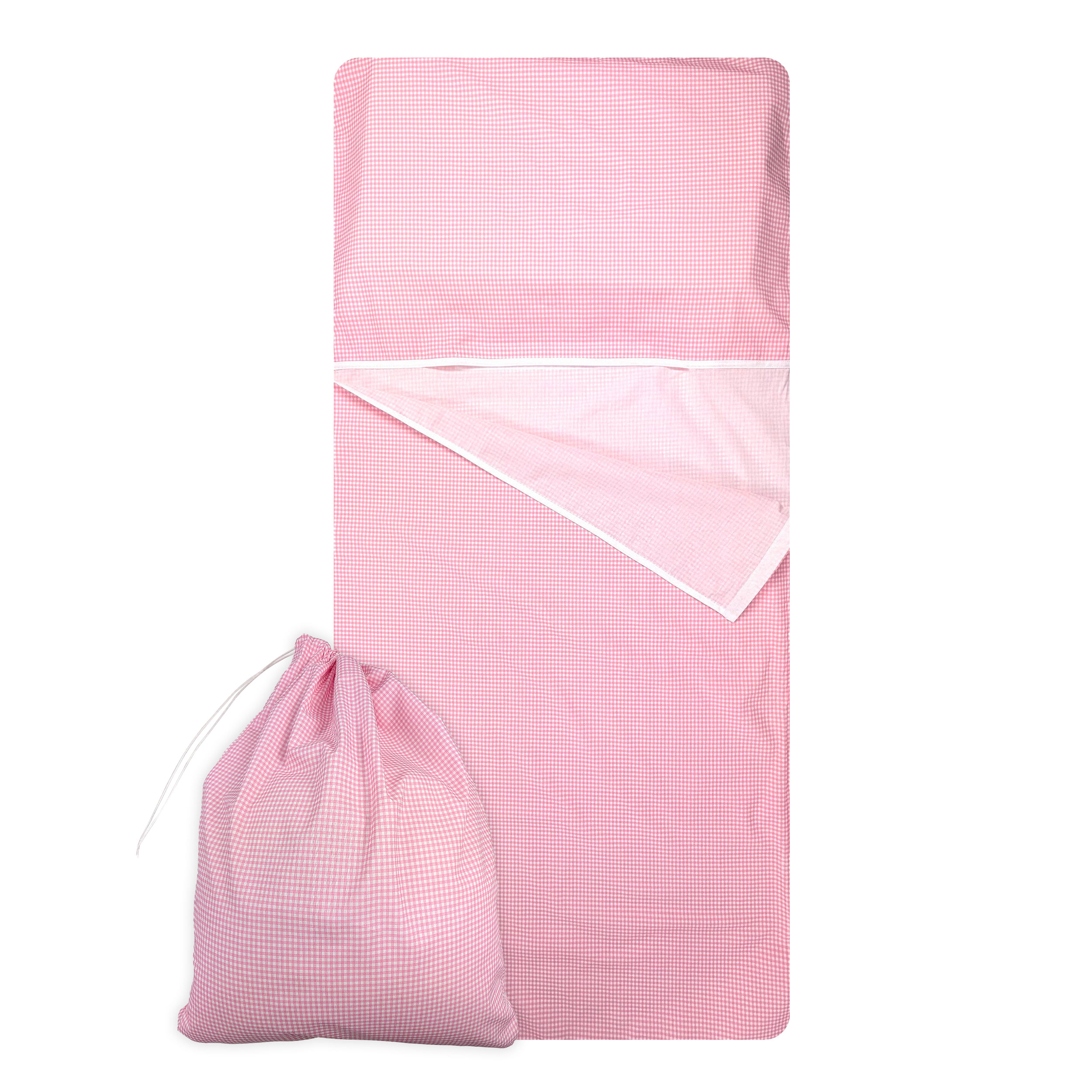 Saco de dormir de verano a cuadros rosa Image