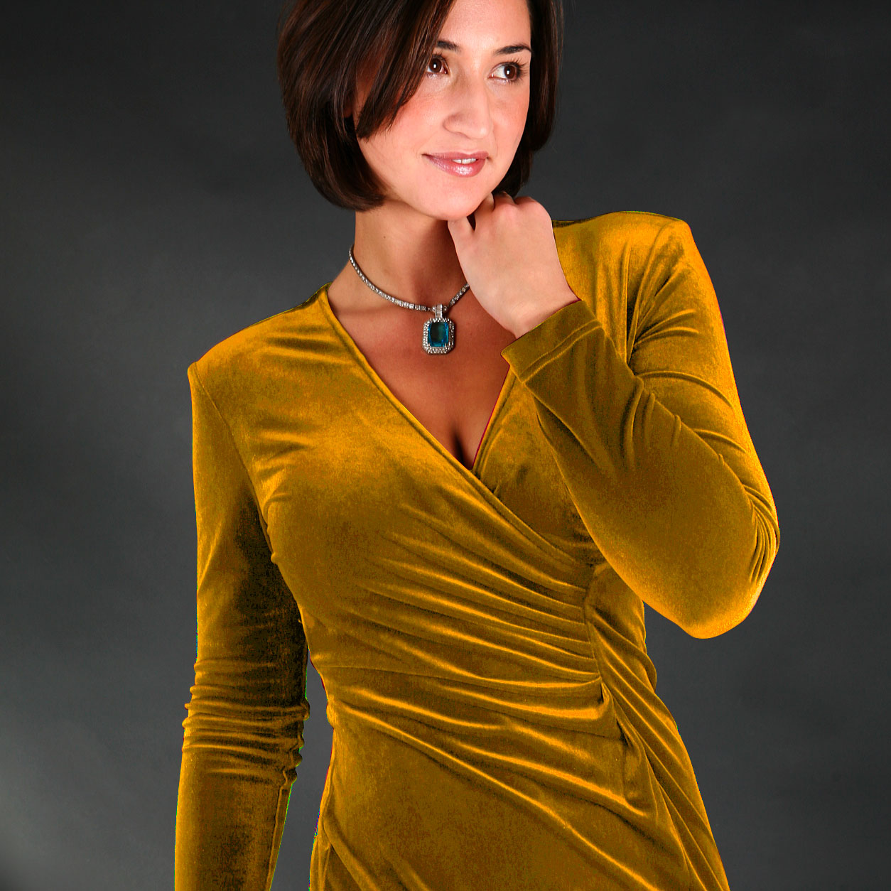 Dressmaking Cotton Velvet - Dark Yellow