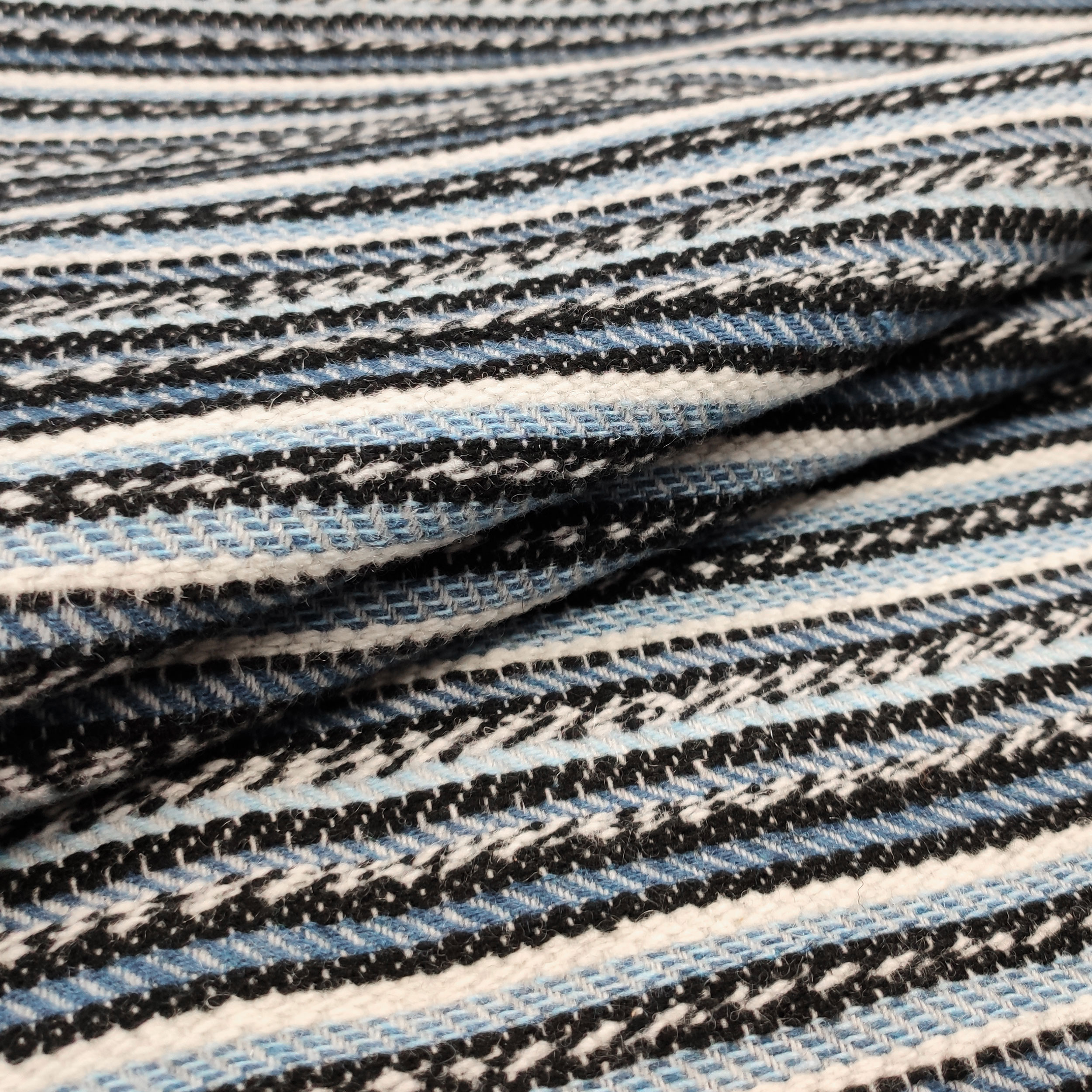 Tissu en laine Rayures abstraites Bleu clair Image