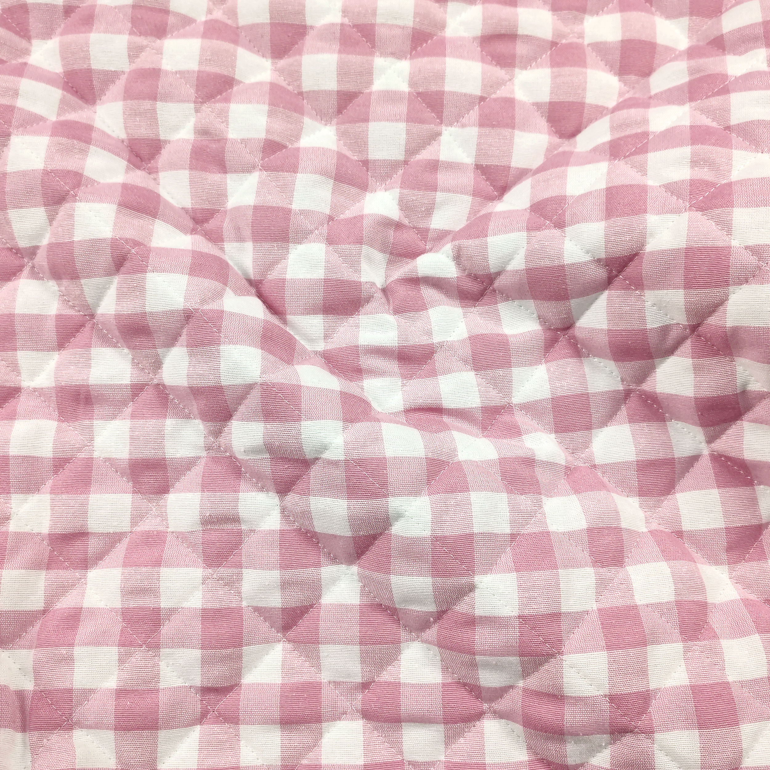Quilted Fabric Pink Checkered
