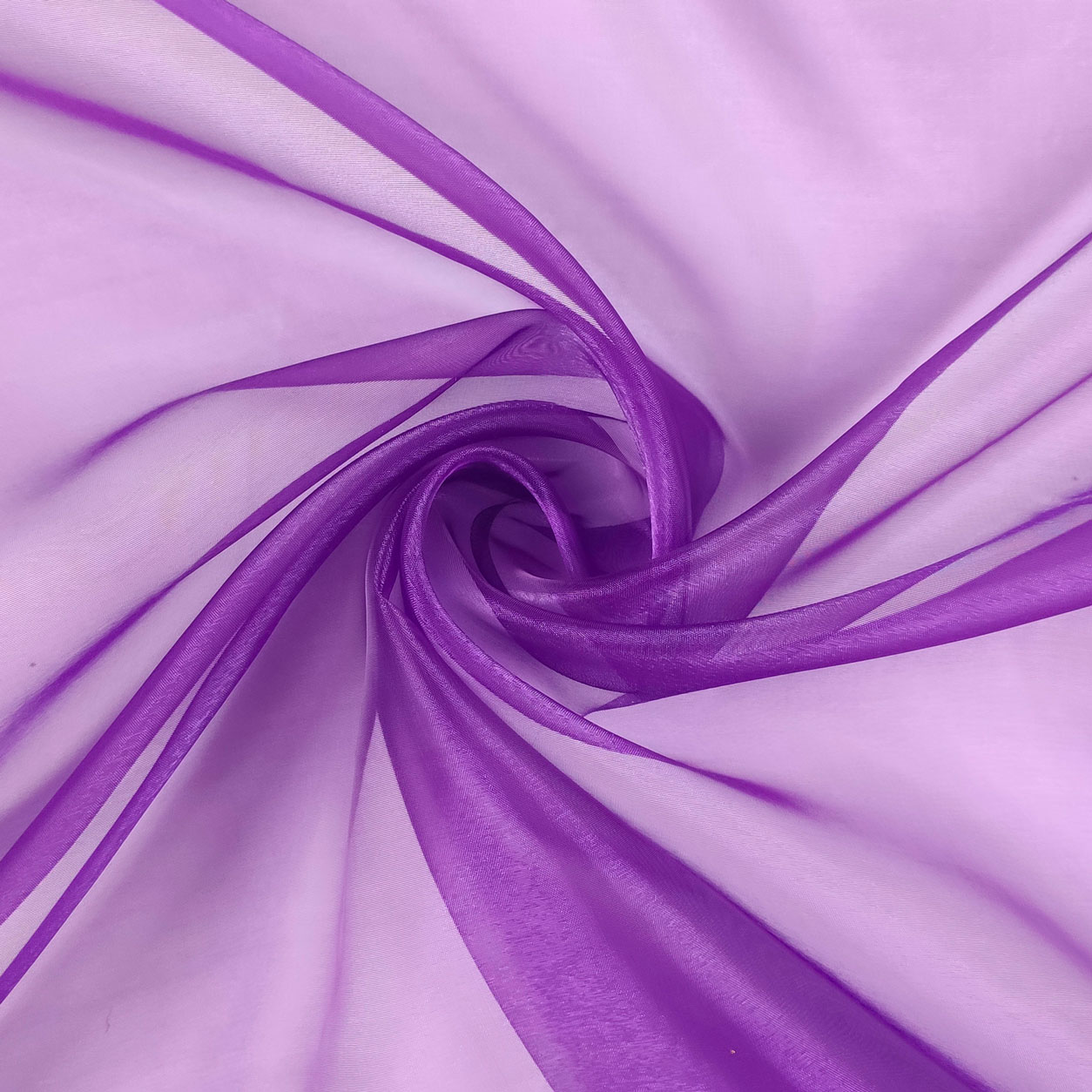 Tissu découpé Organza H 140 cm Violet 210x140 cm Image
