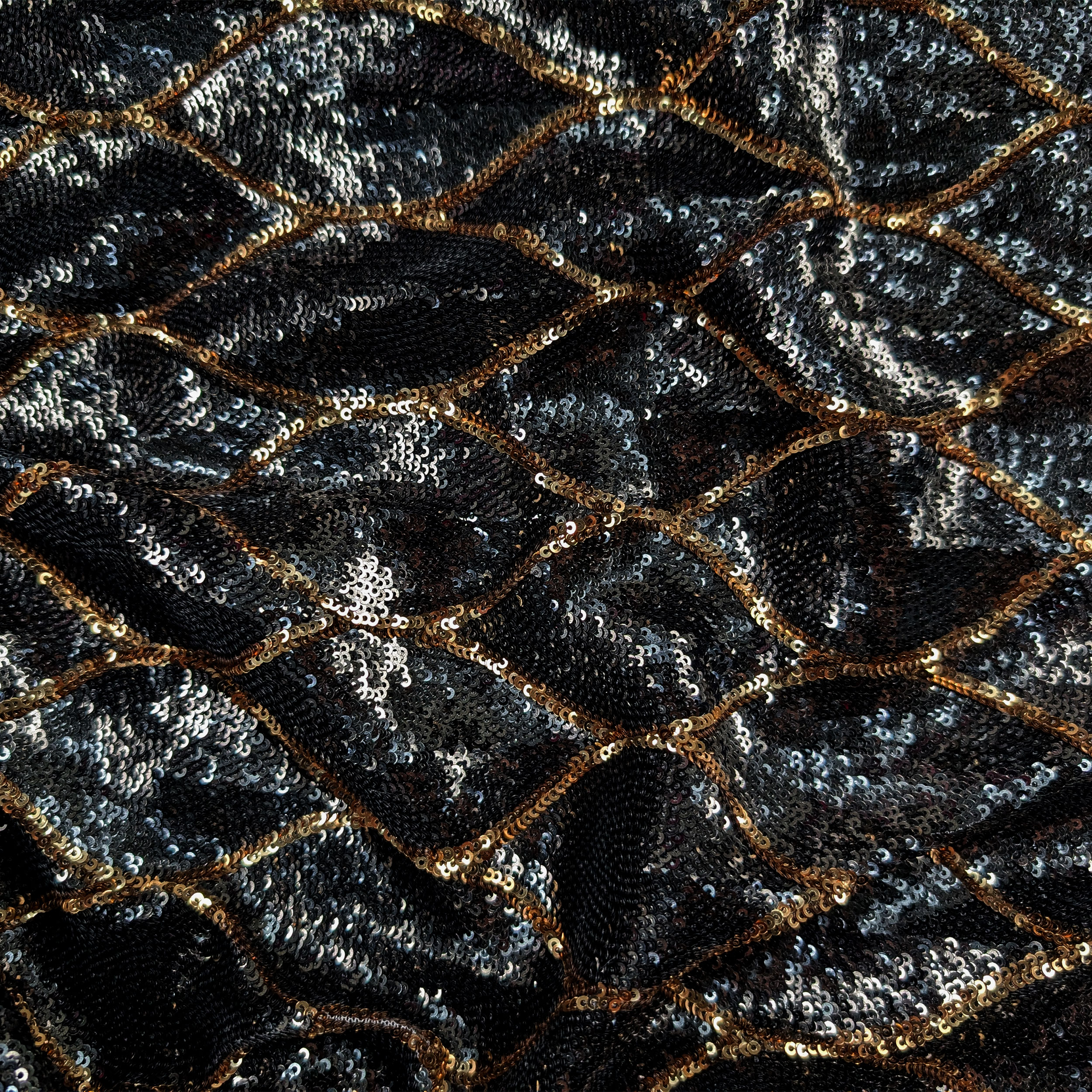 High Fashion Sequins Black and Gold Image