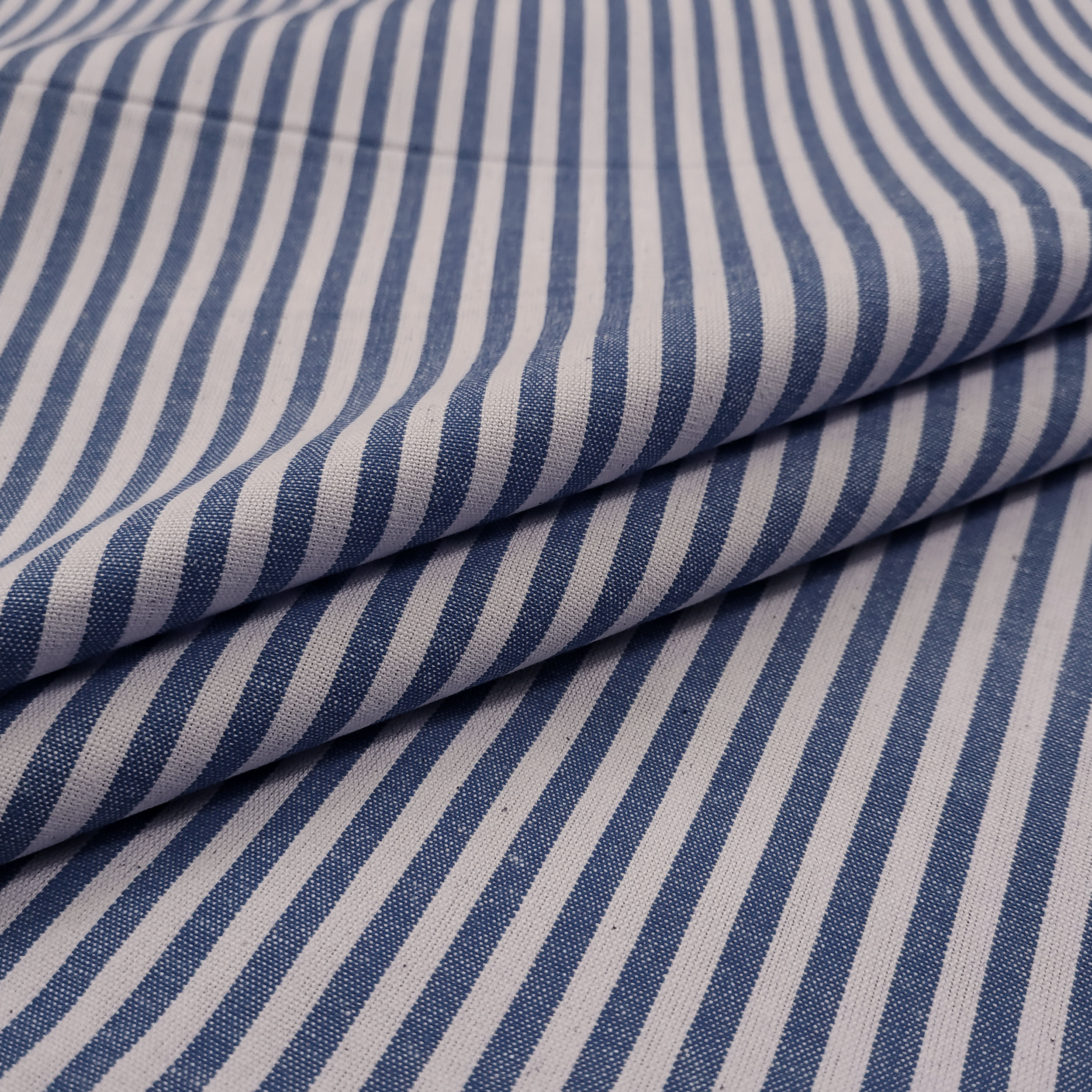 Pure Cotton Striped Tablecloth Fabric Image