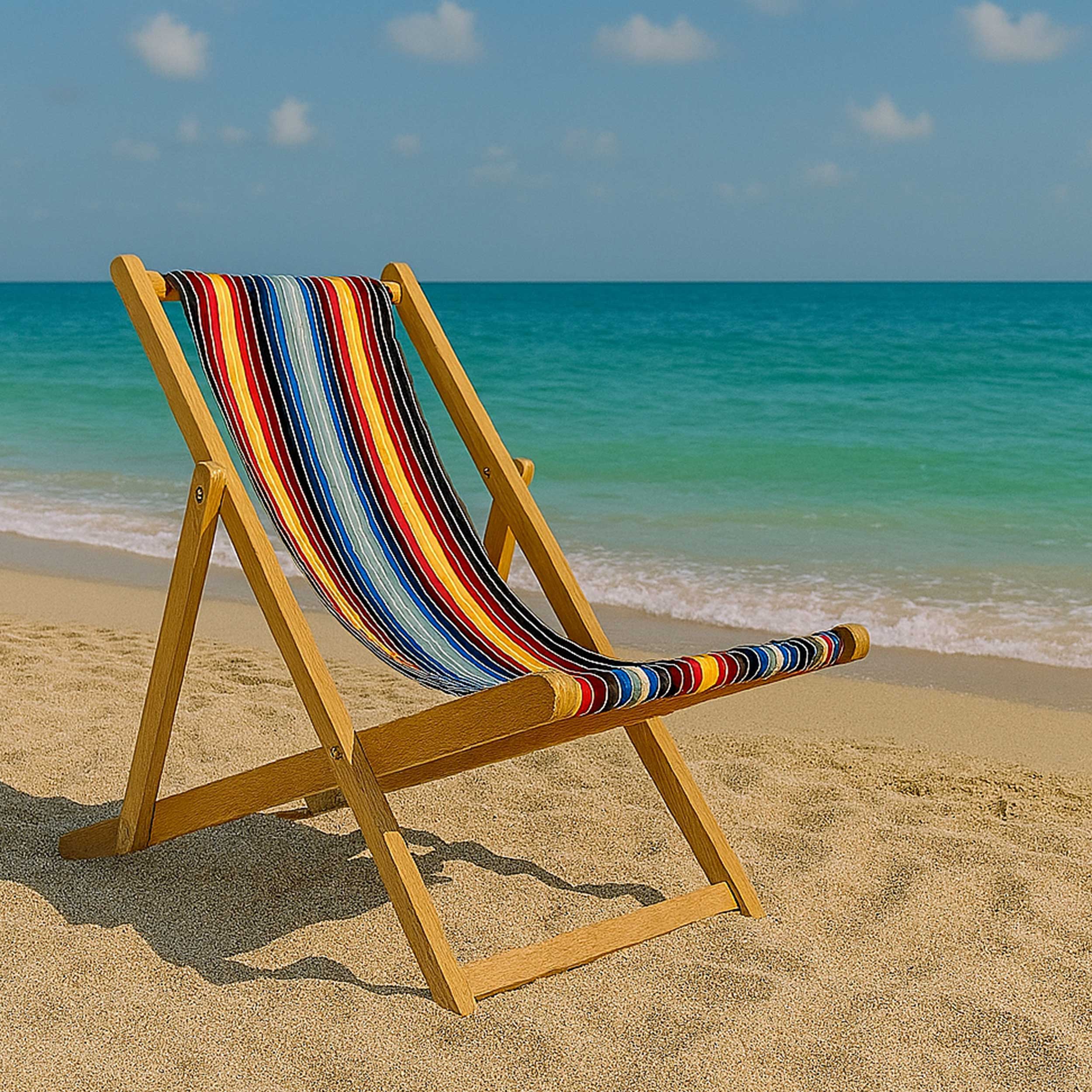 Deckchair Striped Canvas Image
