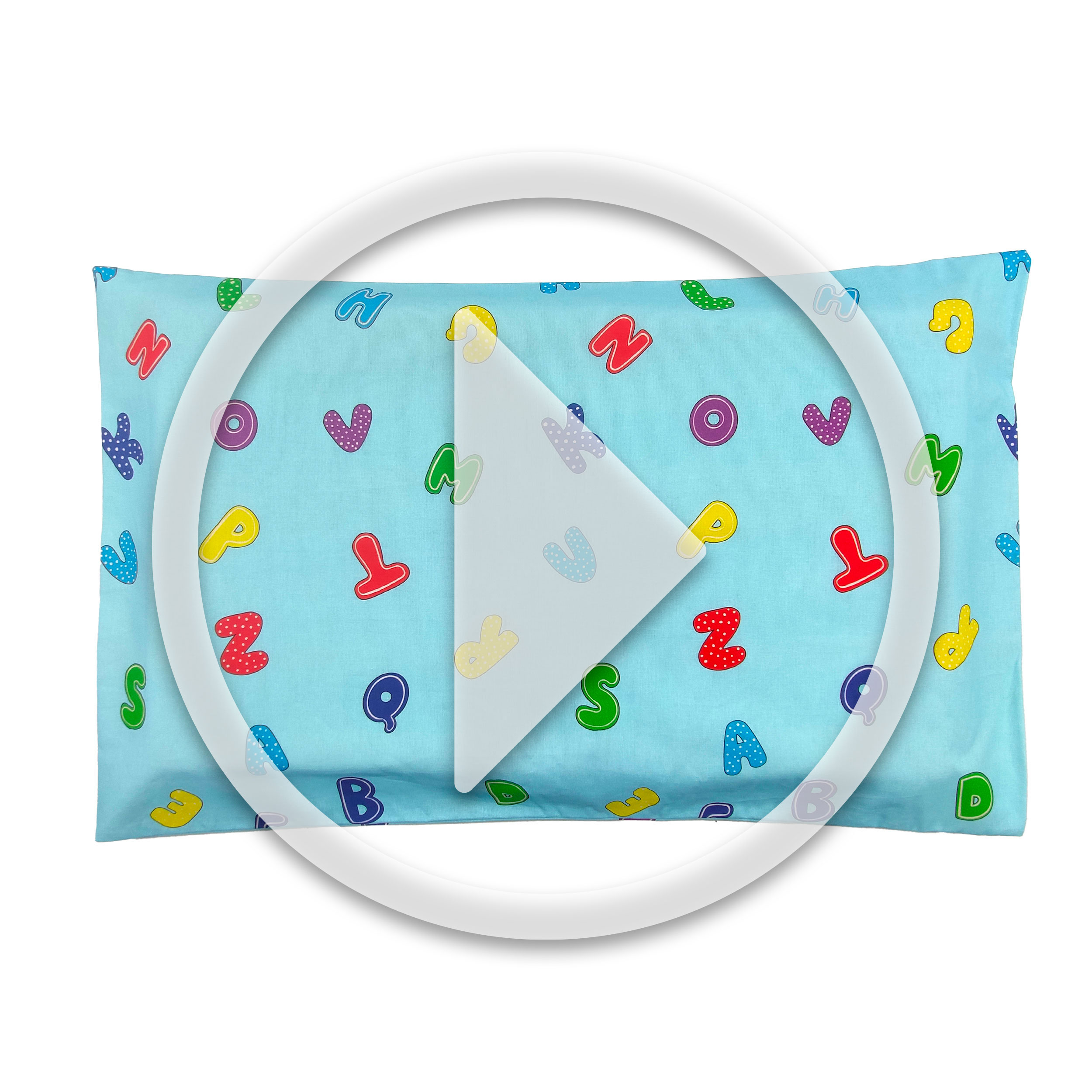 Pillowcase Alphabet Background Light Blue Image