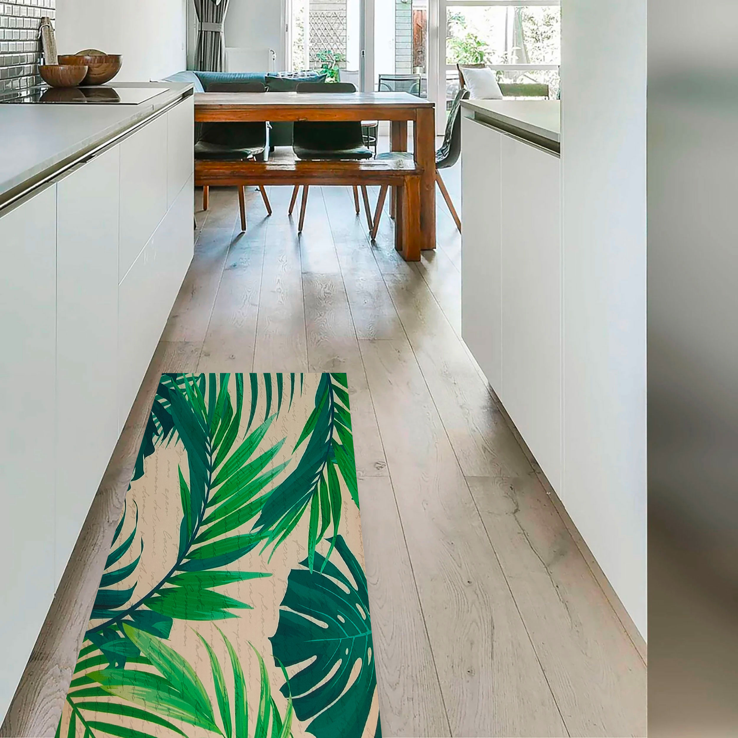 Tapetes de cocina tropicales