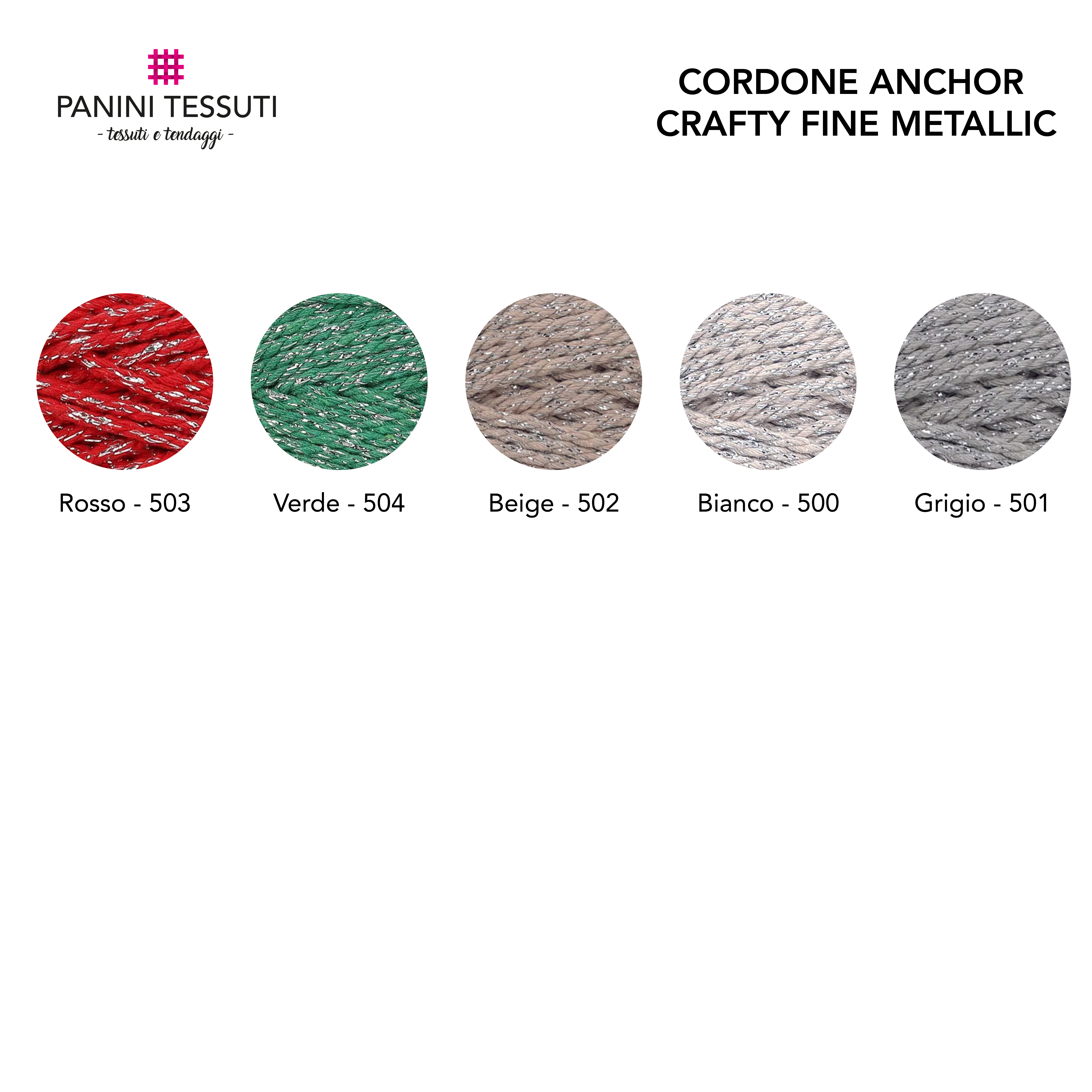 Anchor Crafty Metallic Fine cord