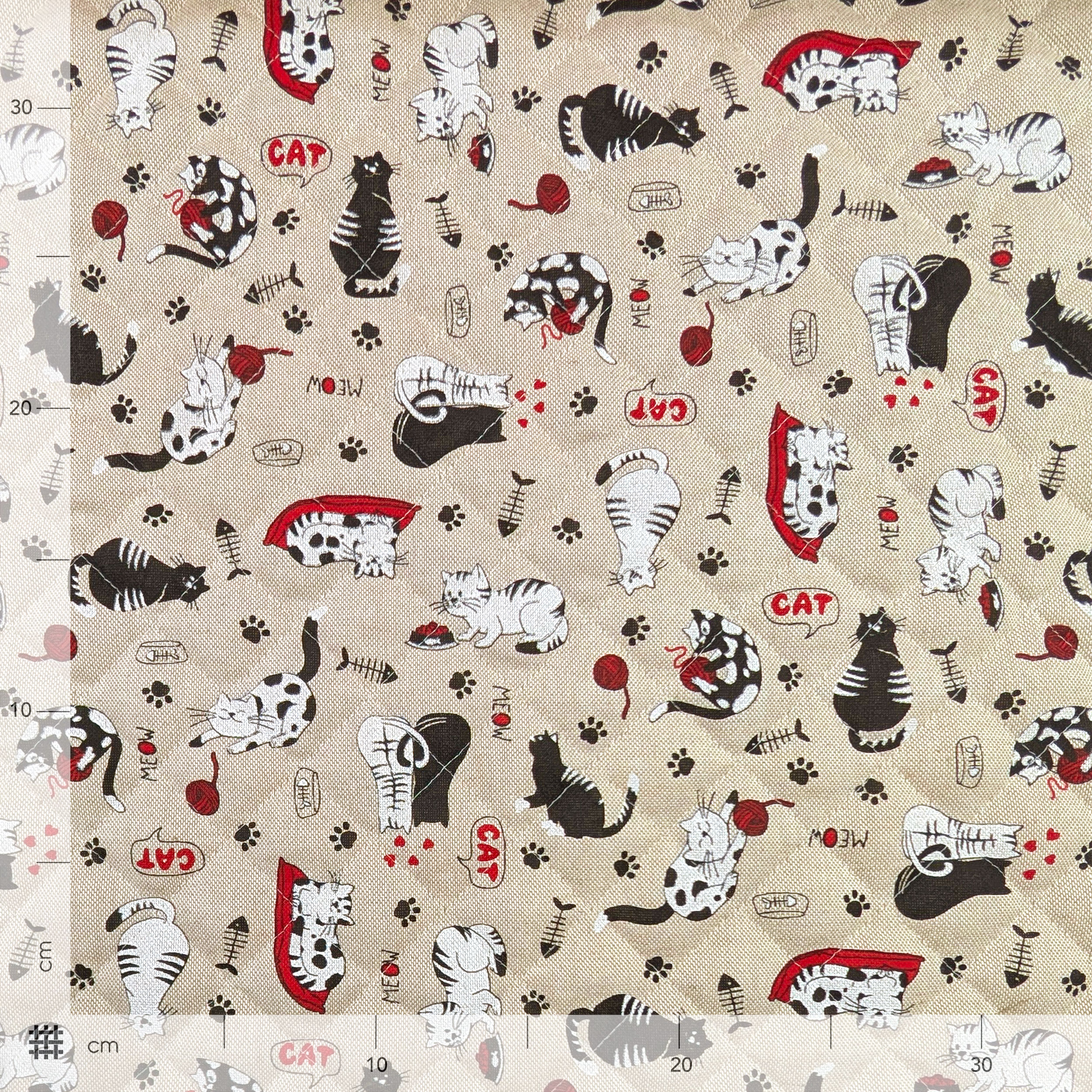 Quilted Cat fabric Image