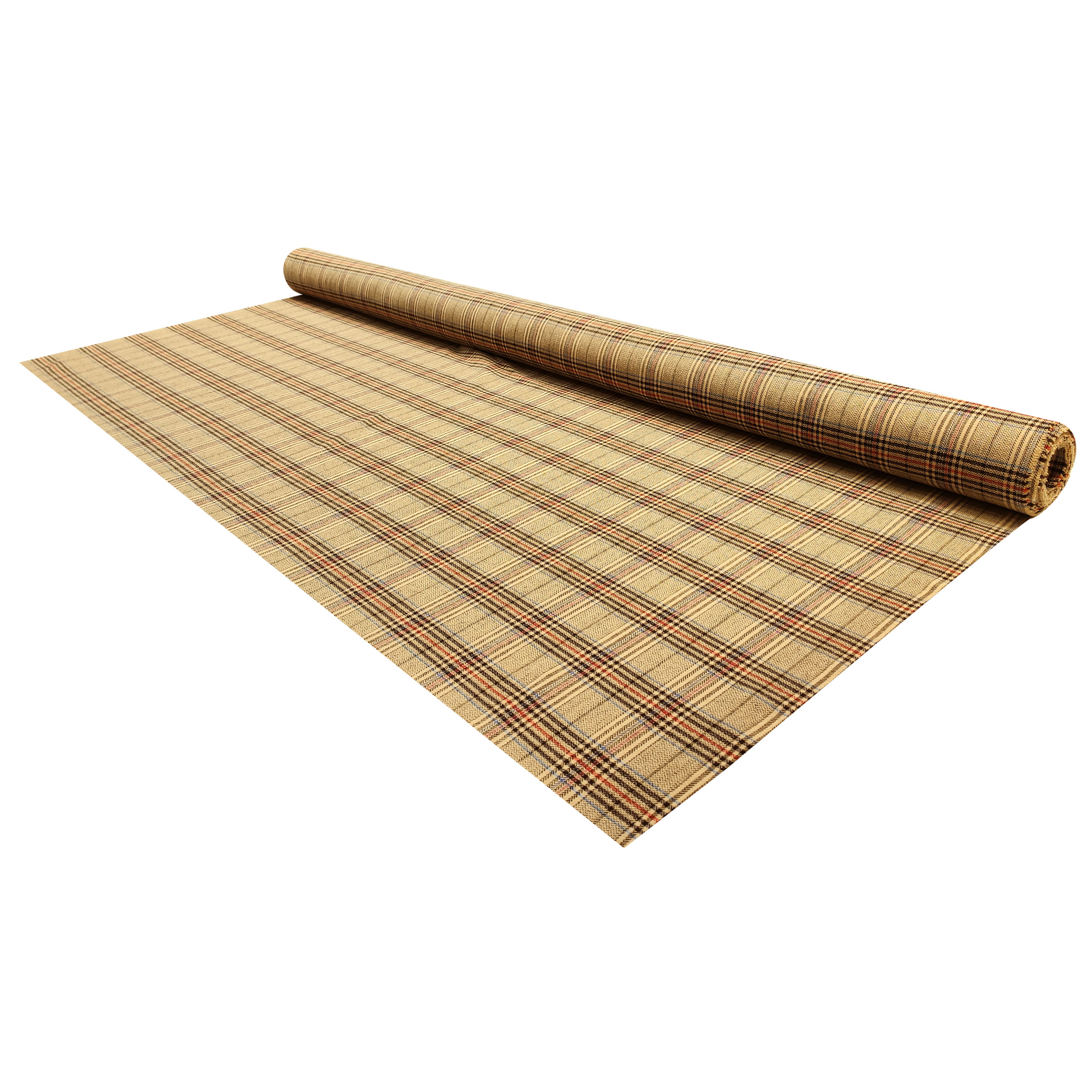 Plaid en coton écossais mélangé Beige