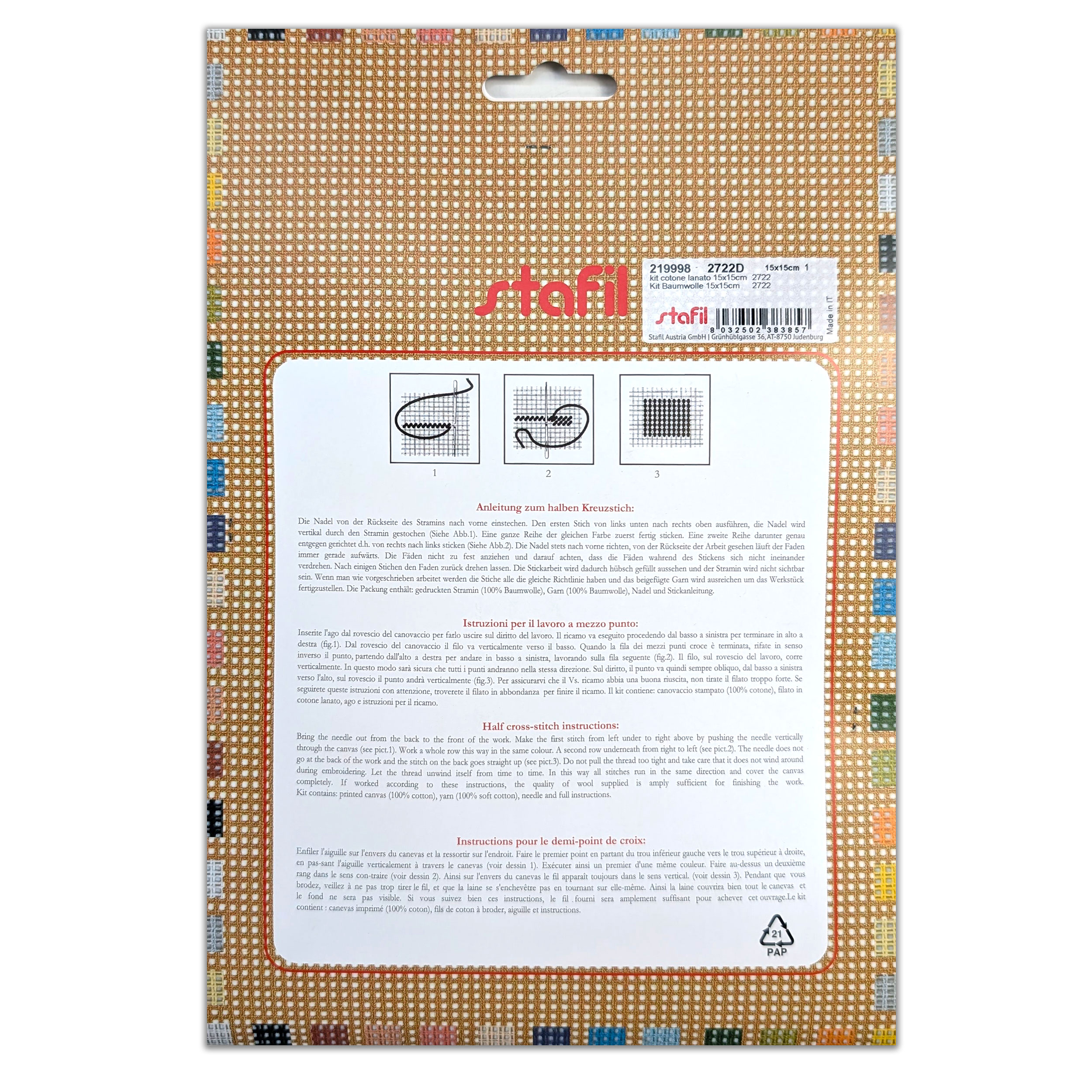 Maltese 'i Quadretti' Half Cross Stitch Set Image