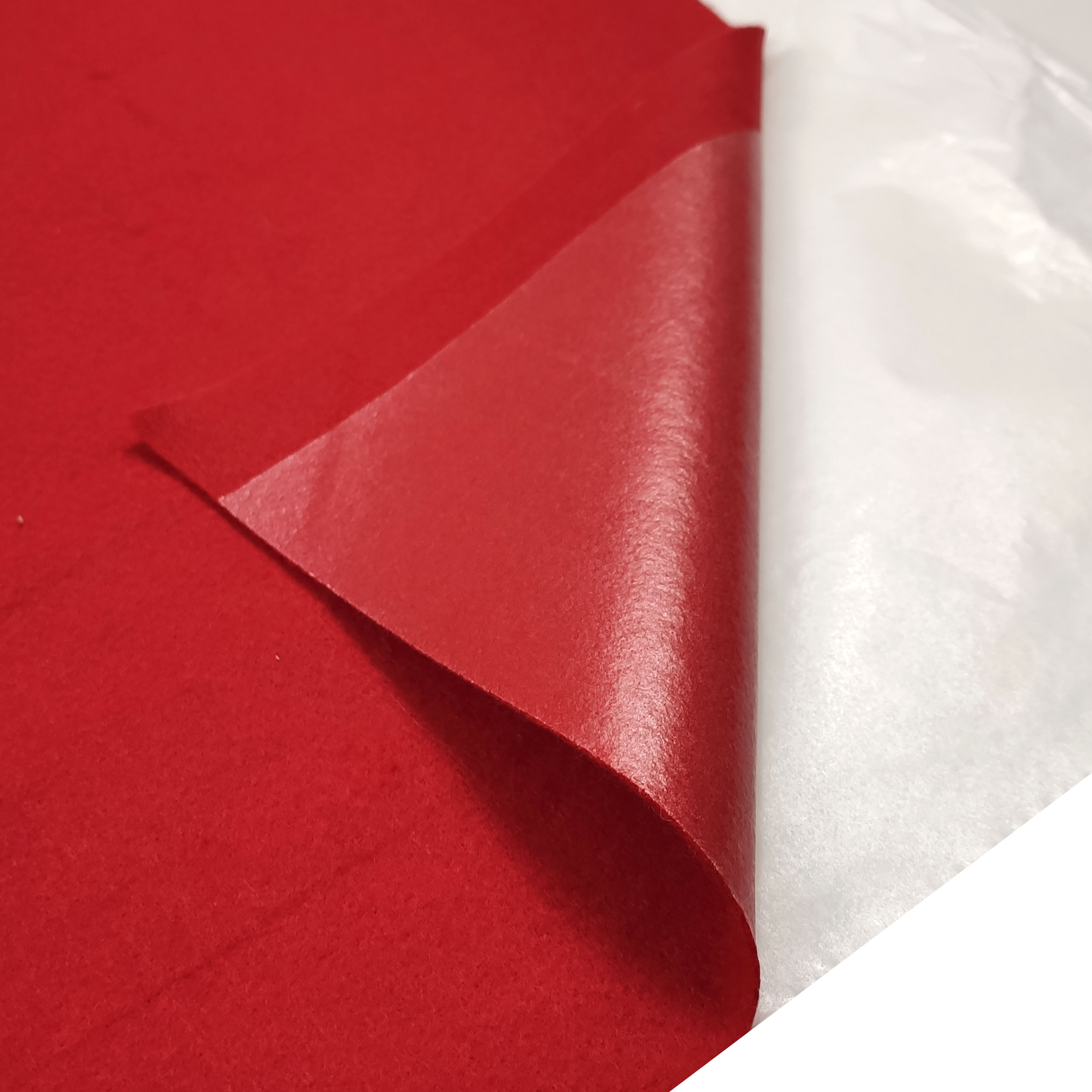 Pannolenci Solid Colour Adhesive Rouge