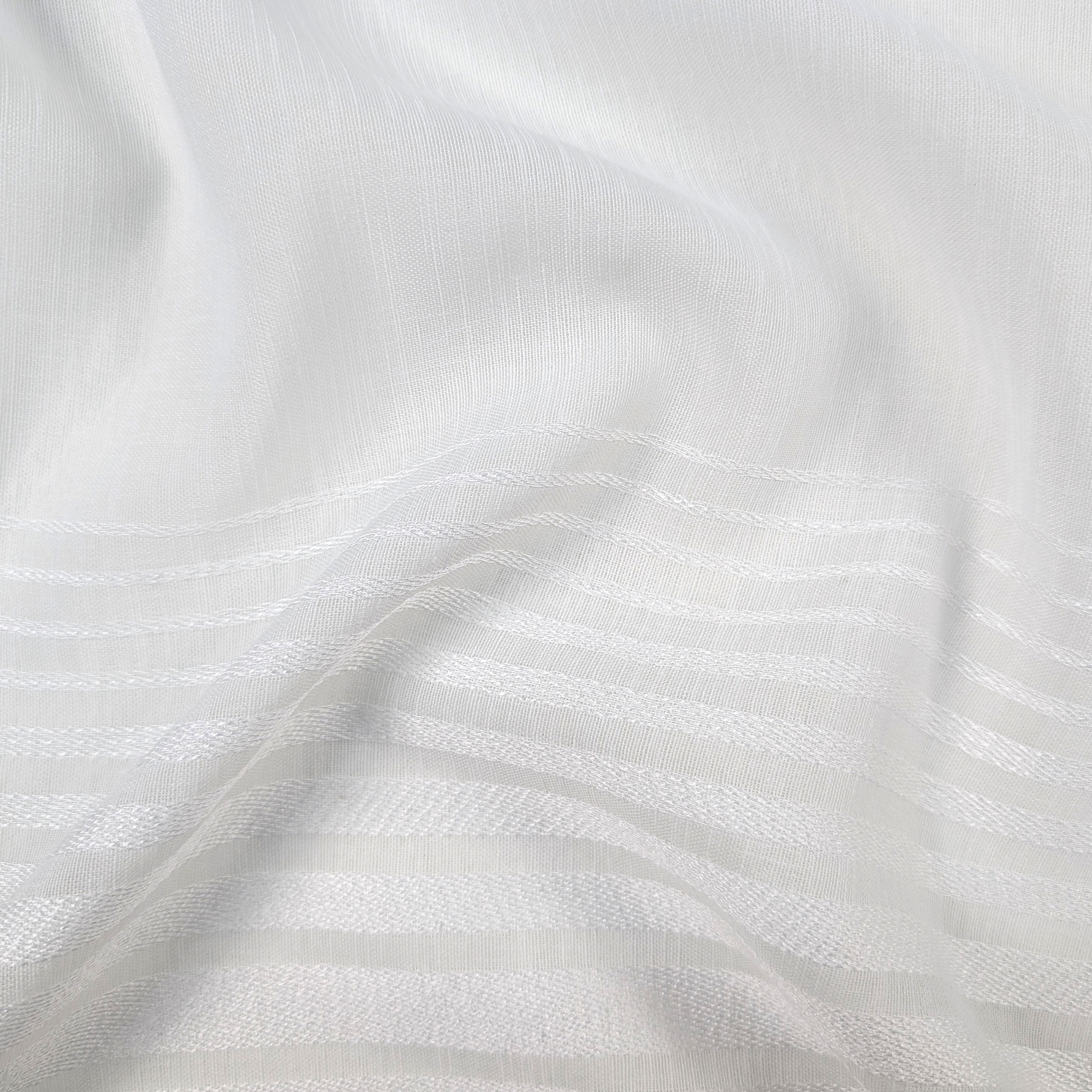 Striped Curtain Fabric Degrade White Image