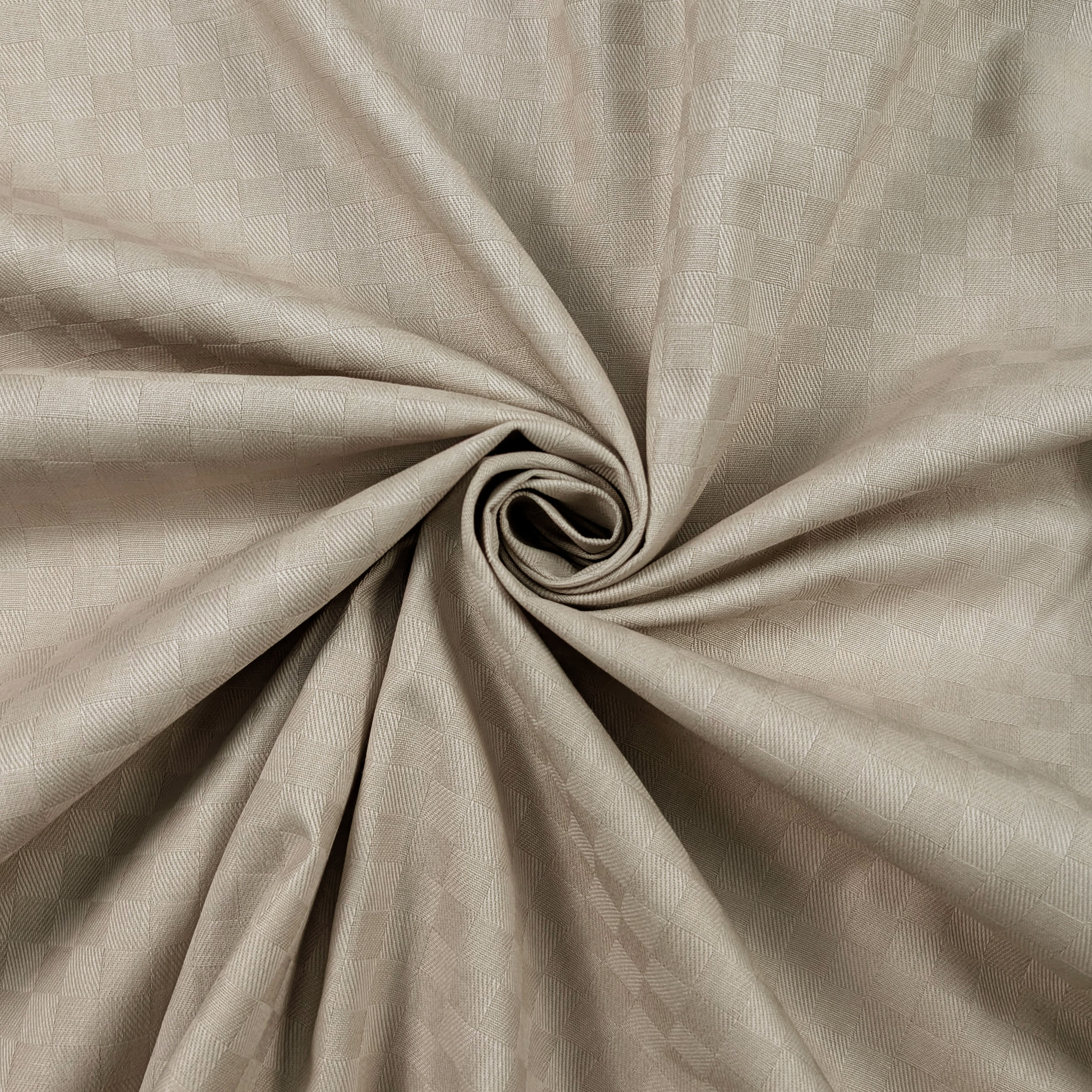 Cutout Fabric Damina Dyed In Thread For Tablecloth Beige 120x180 cm Image