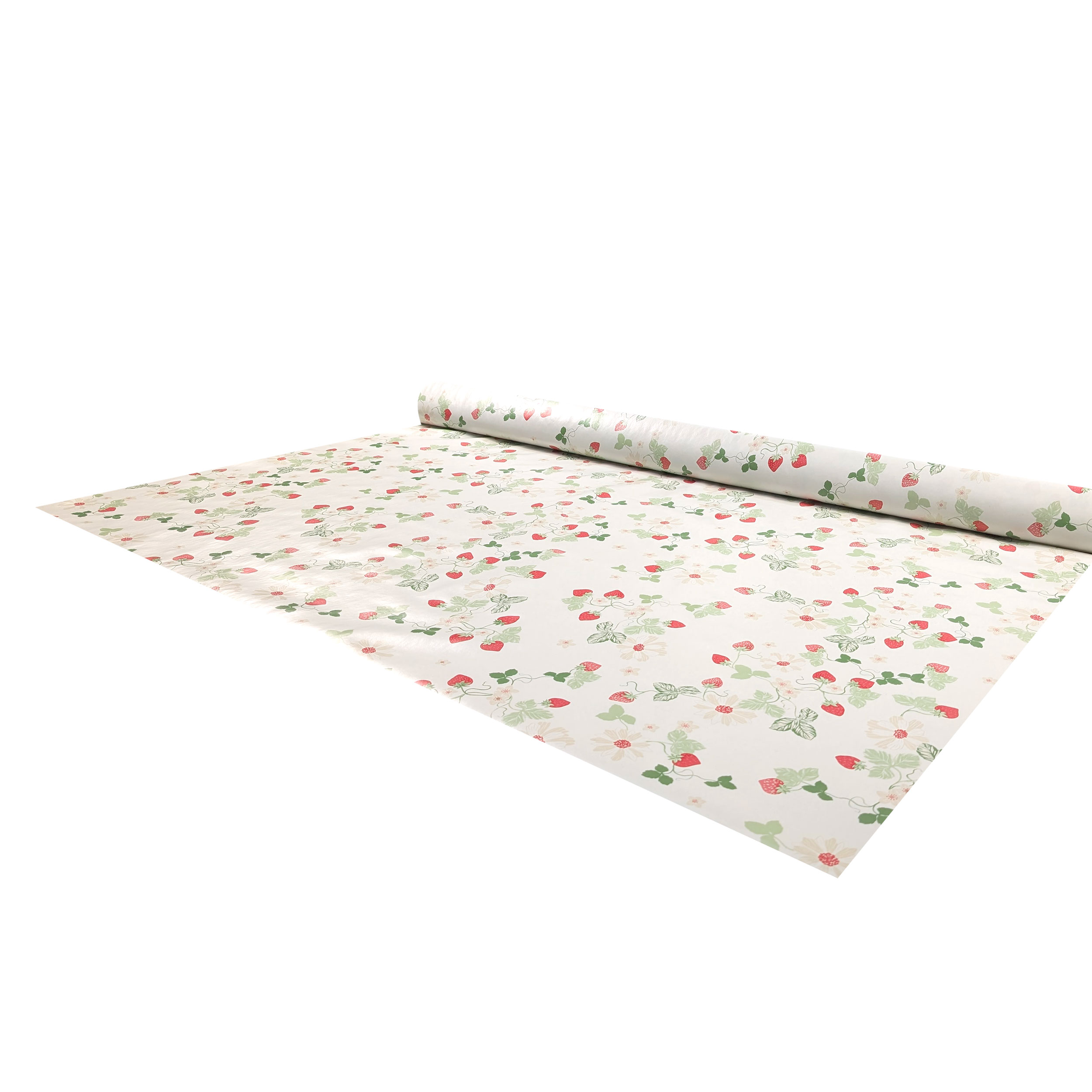 Fabric for Plasticised Tablecloth Strawberries Image