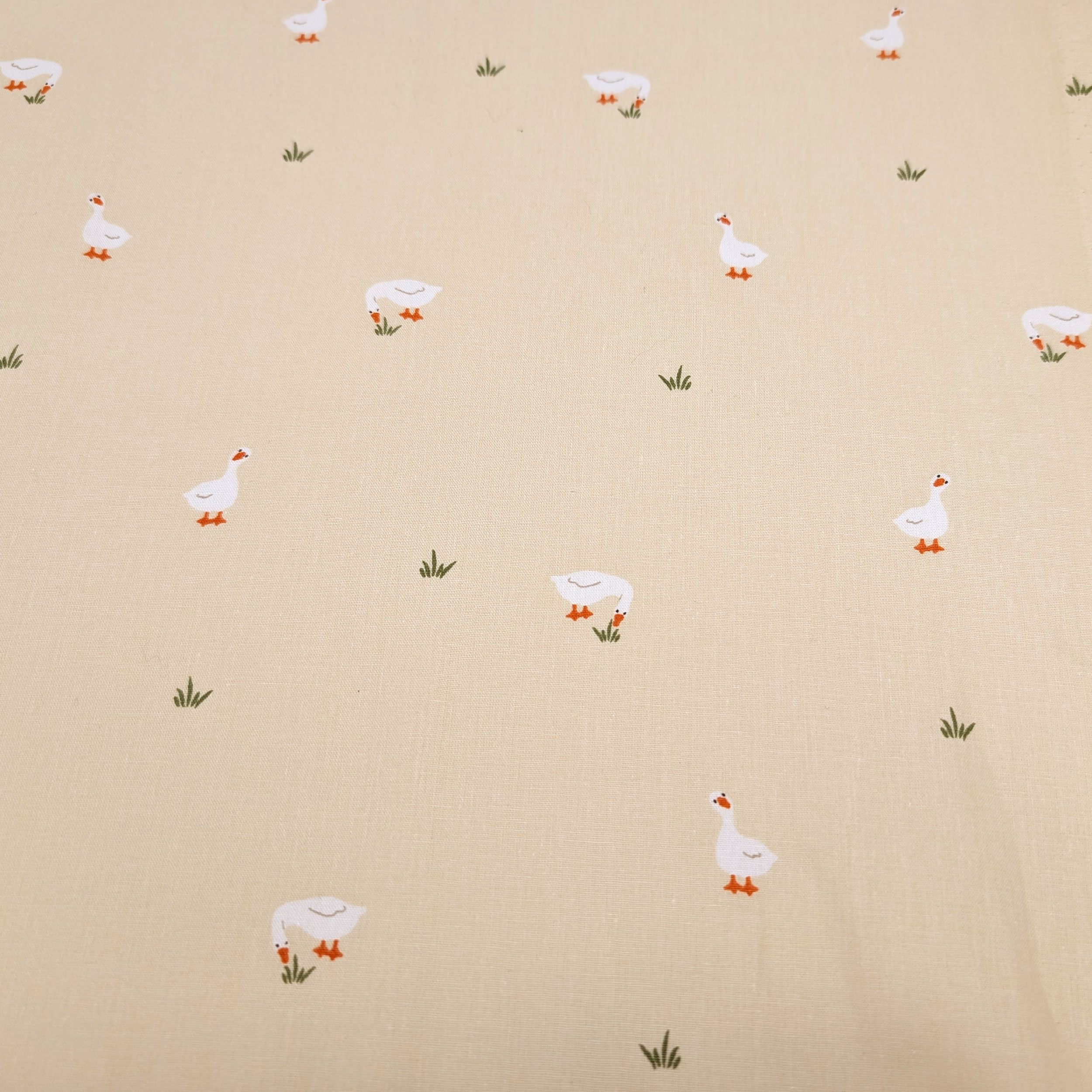 Cotton Poplin with Sweet Geese